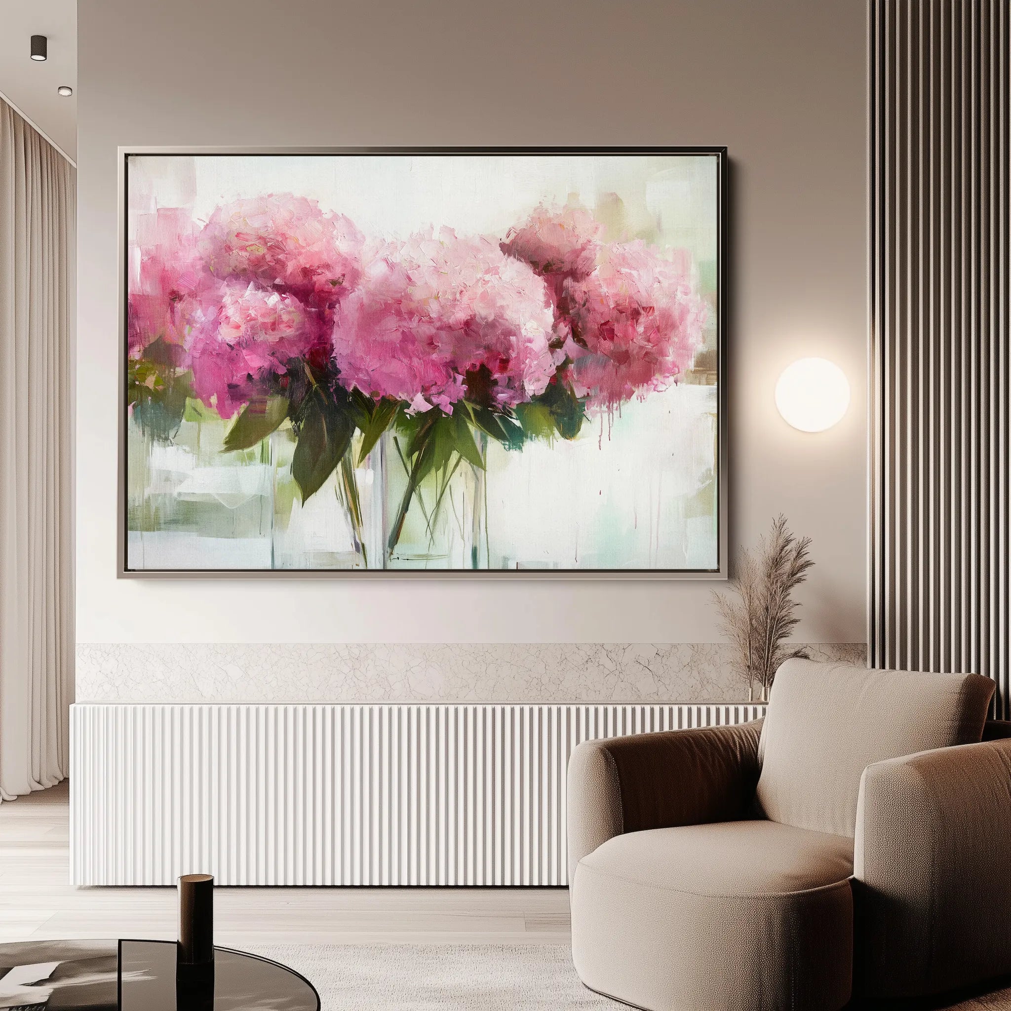 Floral 1003 Canvas Art 60 x 40 cm / Black