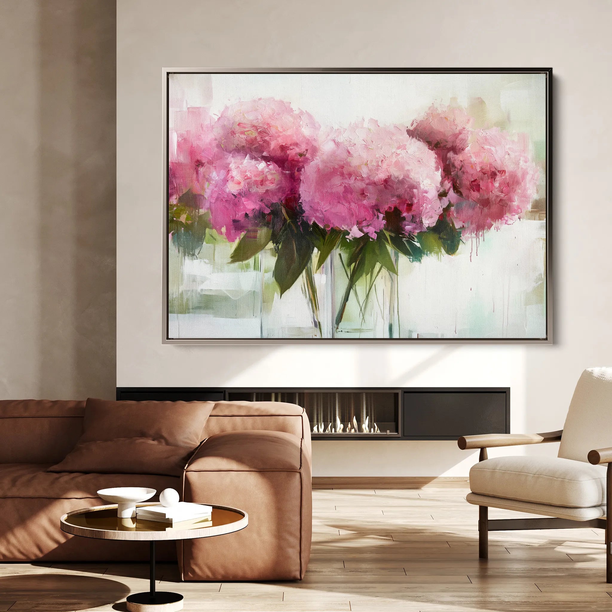 Floral 1003 Canvas Art 60 x 40 cm / Black