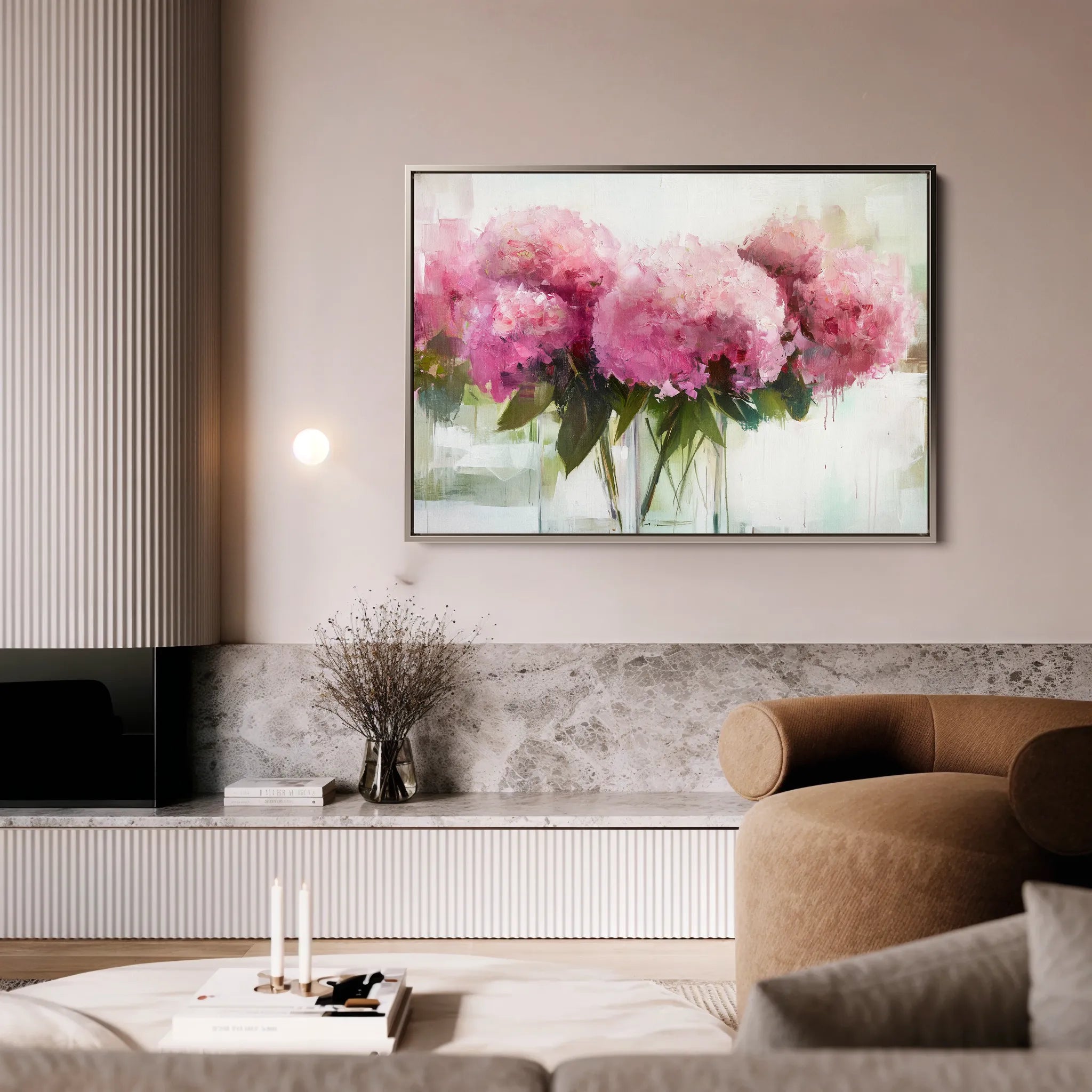 Floral 1003 Canvas Art 60 x 40 cm / Black