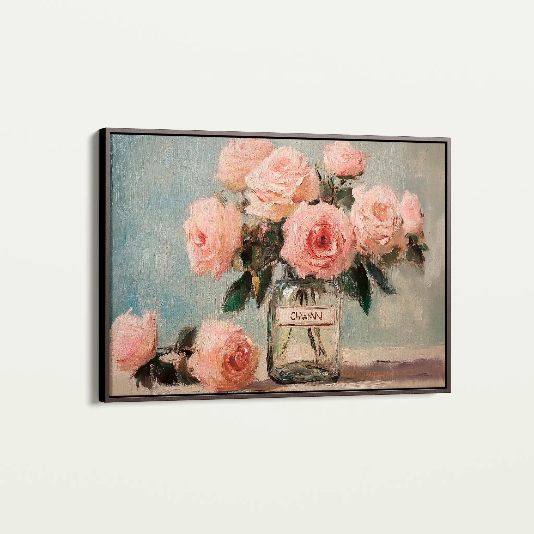 Floral 1004 Canvas Art 60 x 40 cm / Black