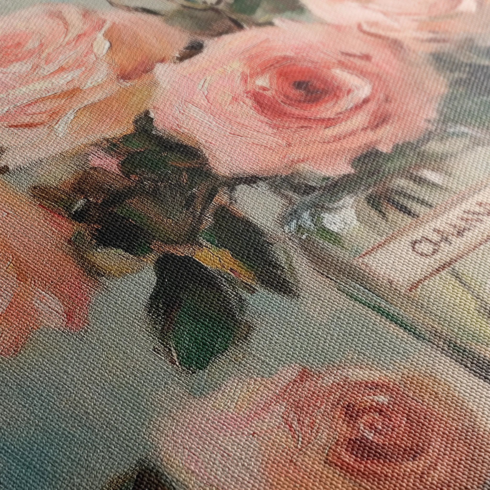 Floral 1004 Canvas Art 60 x 40 cm / Black