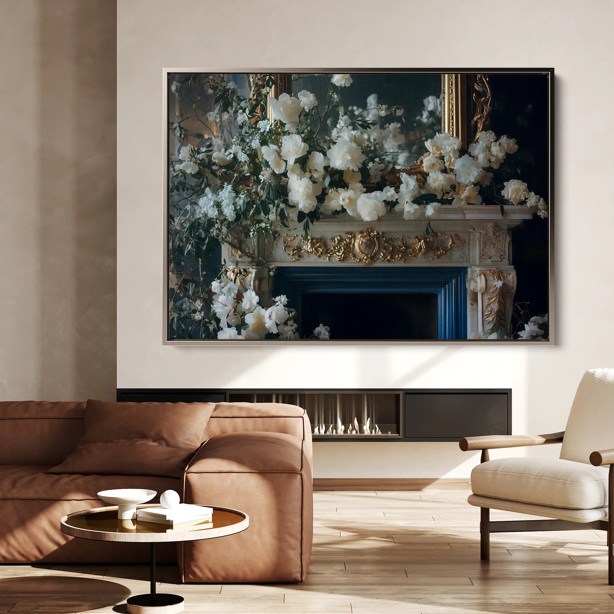 Floral 1005 Canvas Art 60 x 40 cm / Black