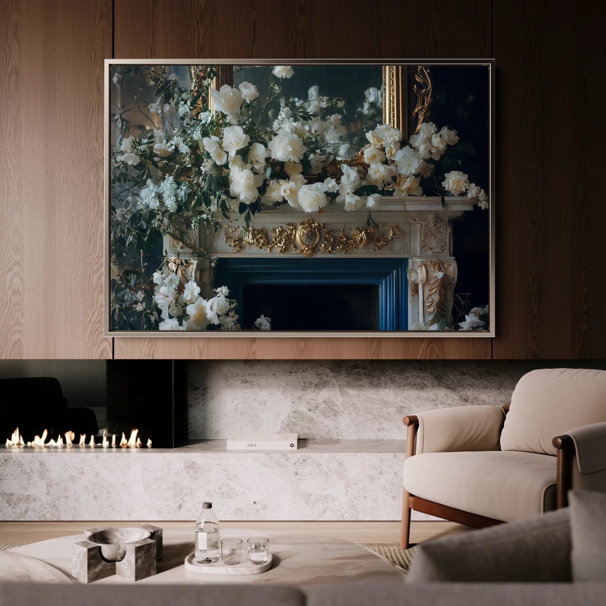 Floral 1005 Canvas Art 60 x 40 cm / Black