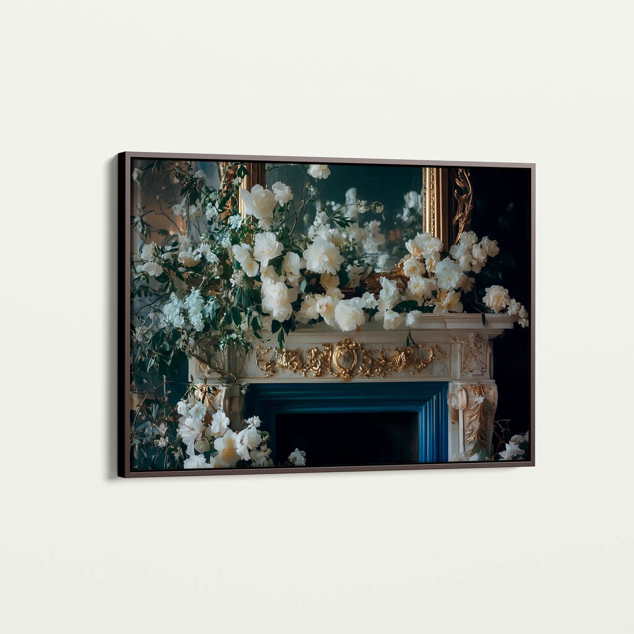 Floral 1005 Canvas Art 60 x 40 cm / Black