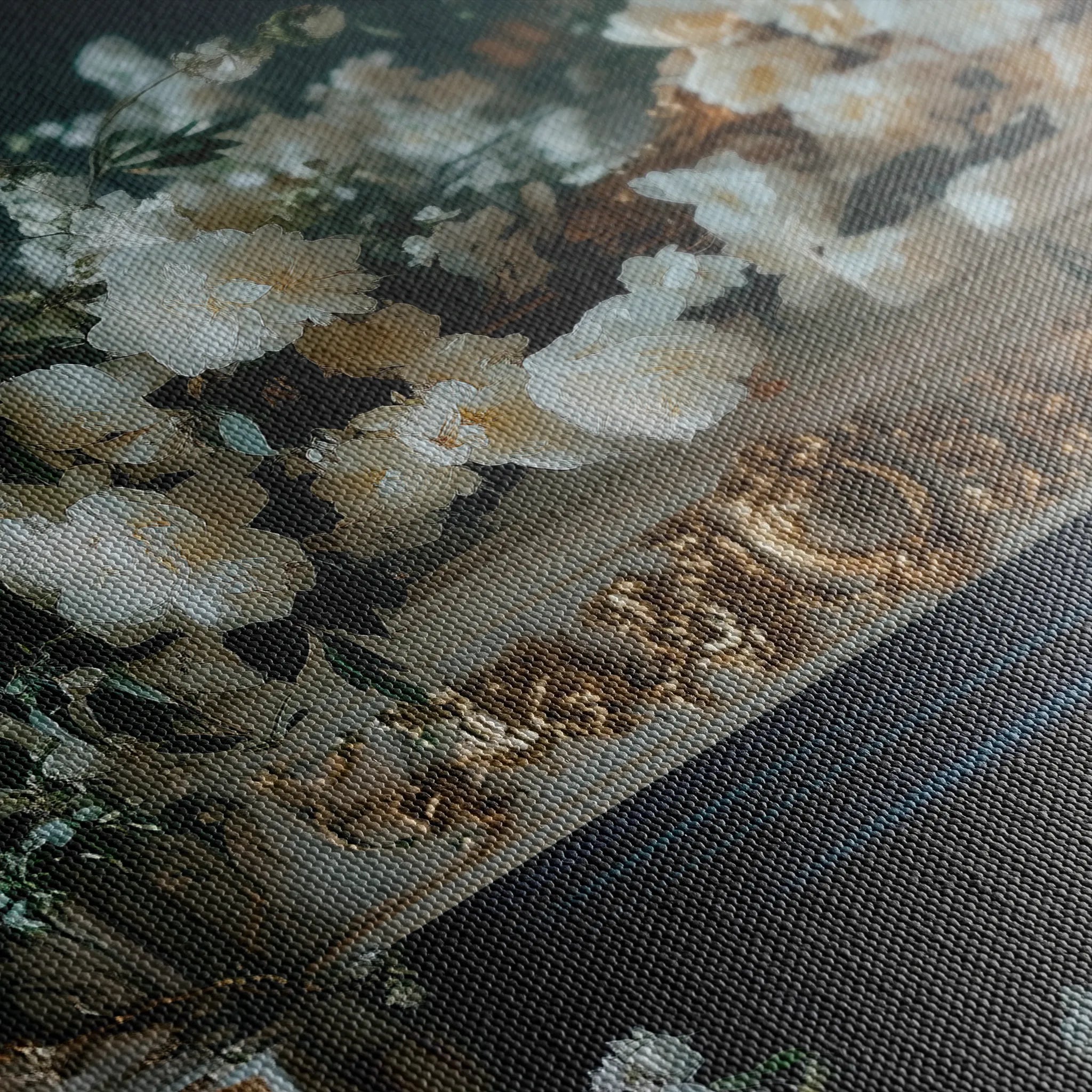 Floral 1005 Canvas Art 60 x 40 cm / Black