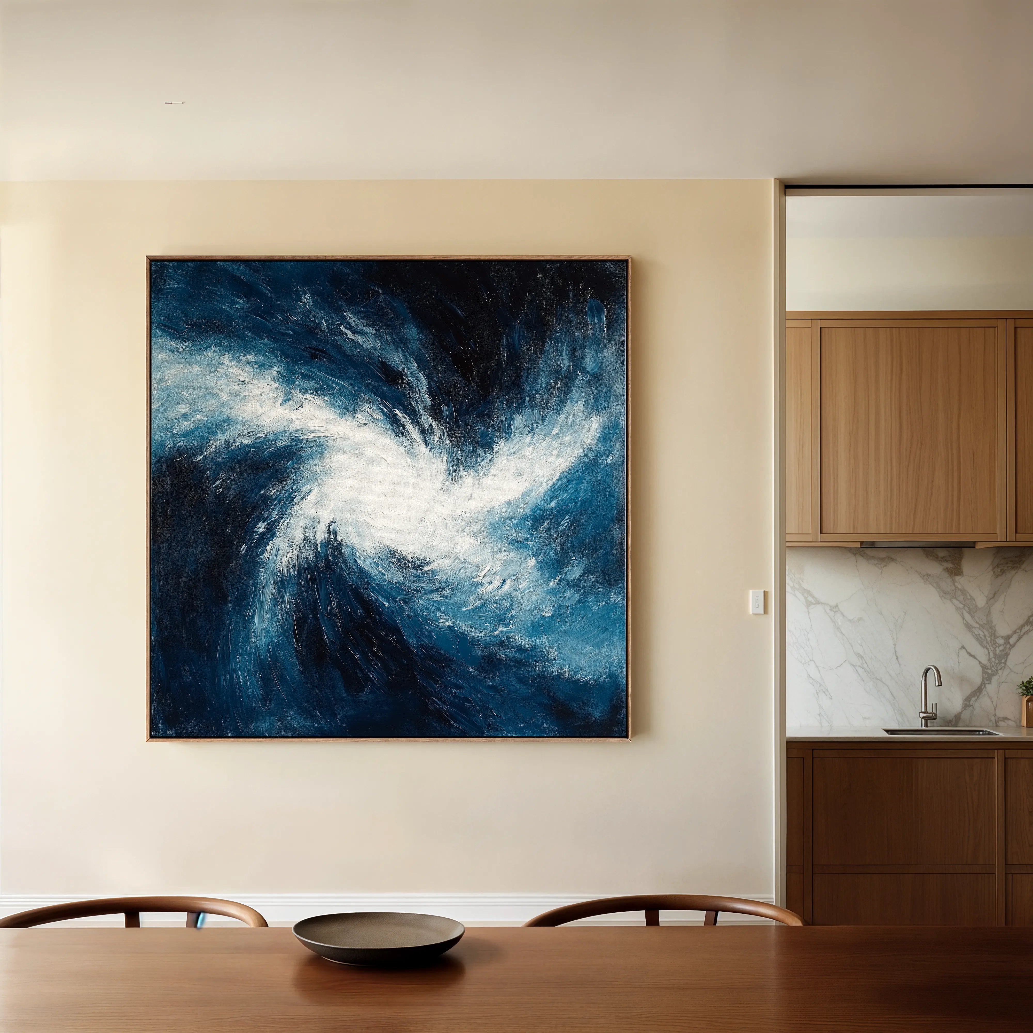 Abstract 1006 Canvas Art 60 x 60 cm / Black