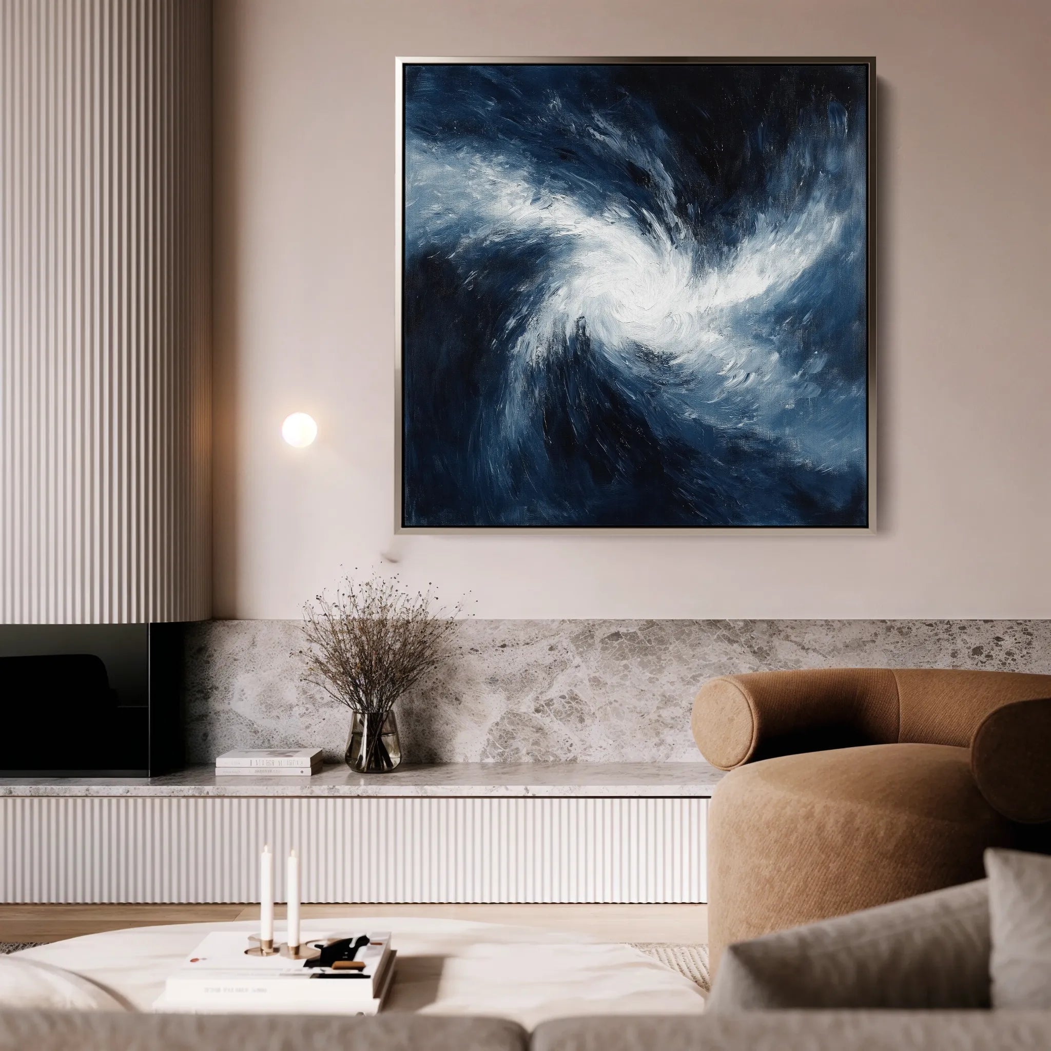 Abstract 1006 Canvas Art 60 x 60 cm / Black