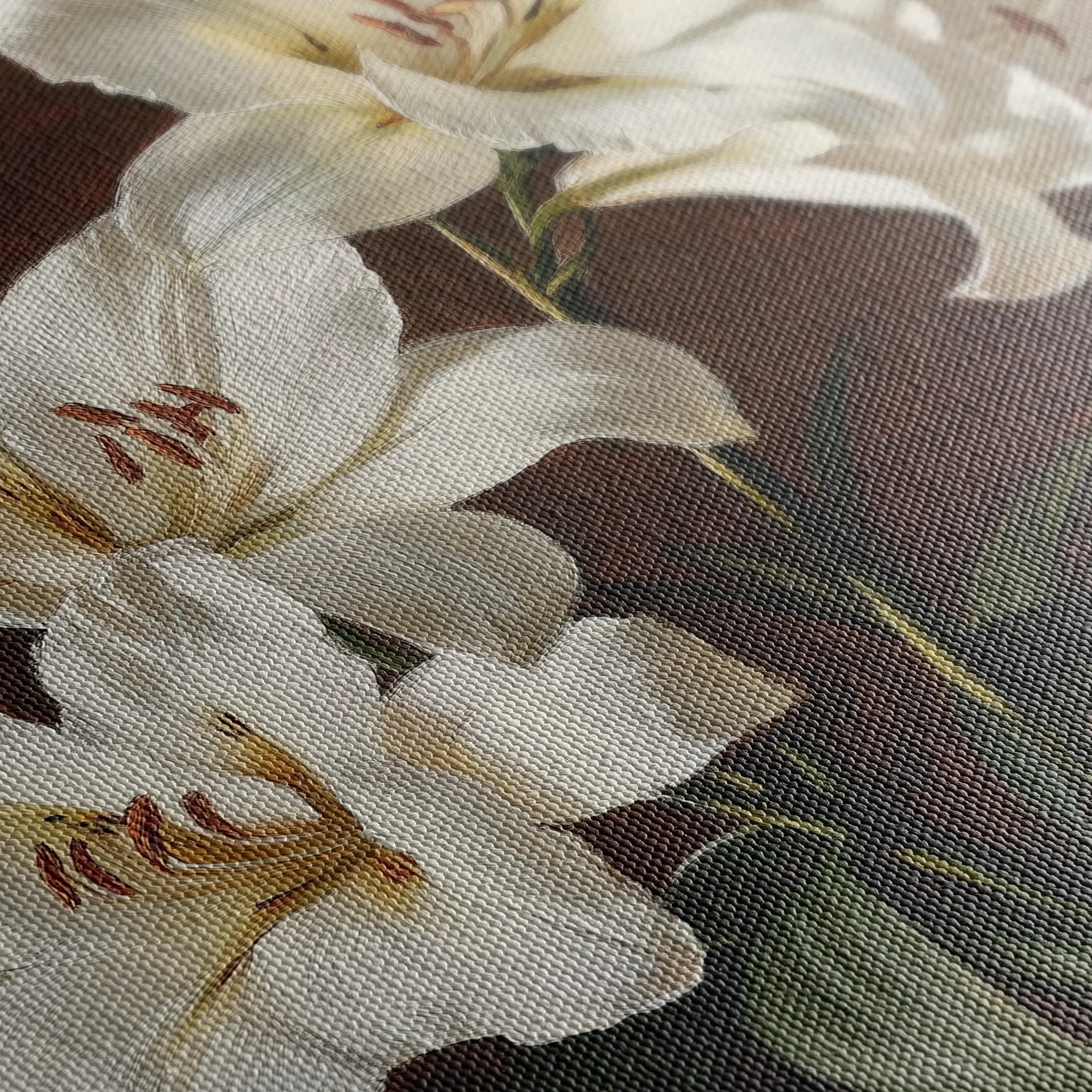 Floral 1006 Canvas Art 60 x 40 cm / Black