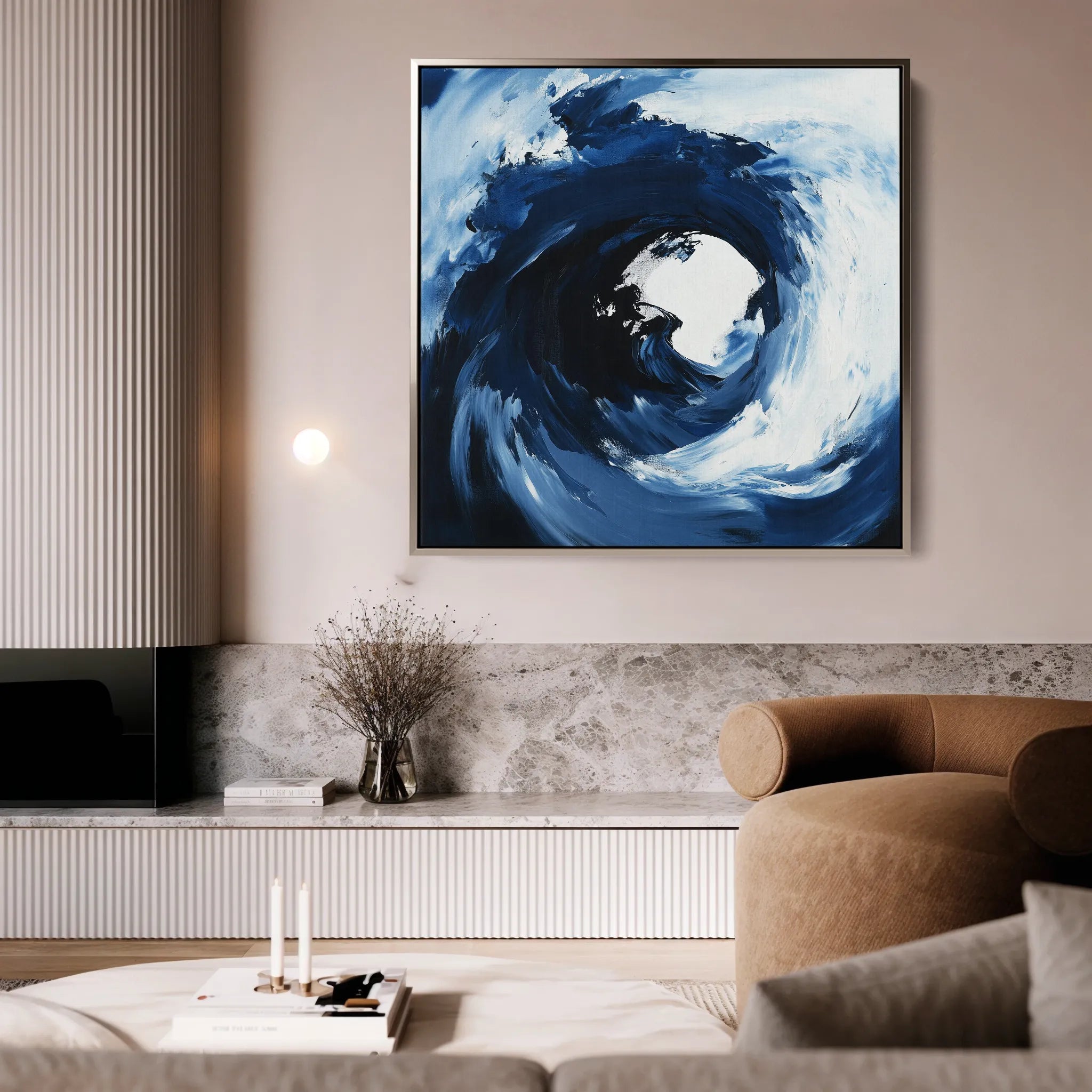 Abstract 1007 Canvas Art 60 x 60 cm / Black