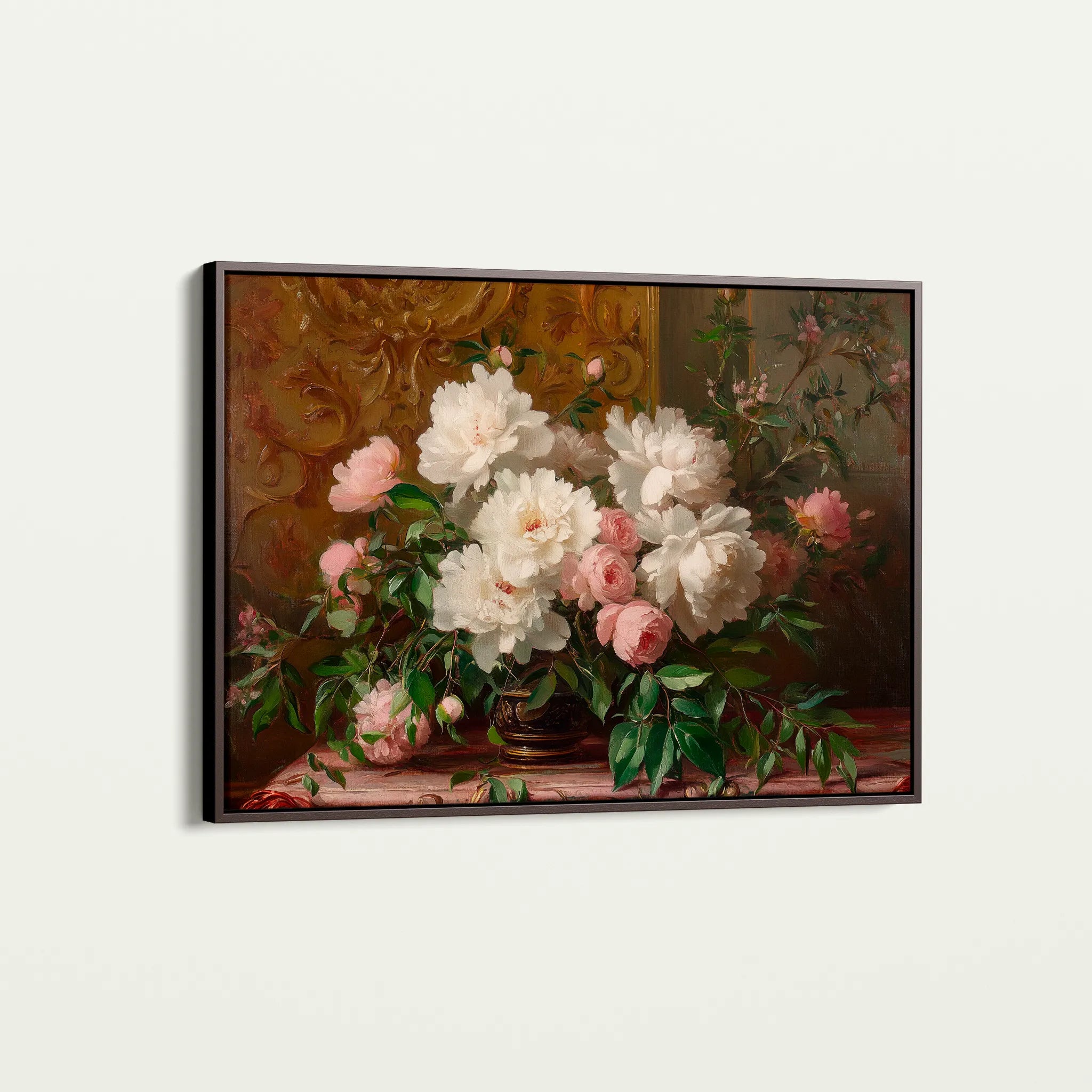 Floral 1008 Canvas Art 60 x 40 cm / Black