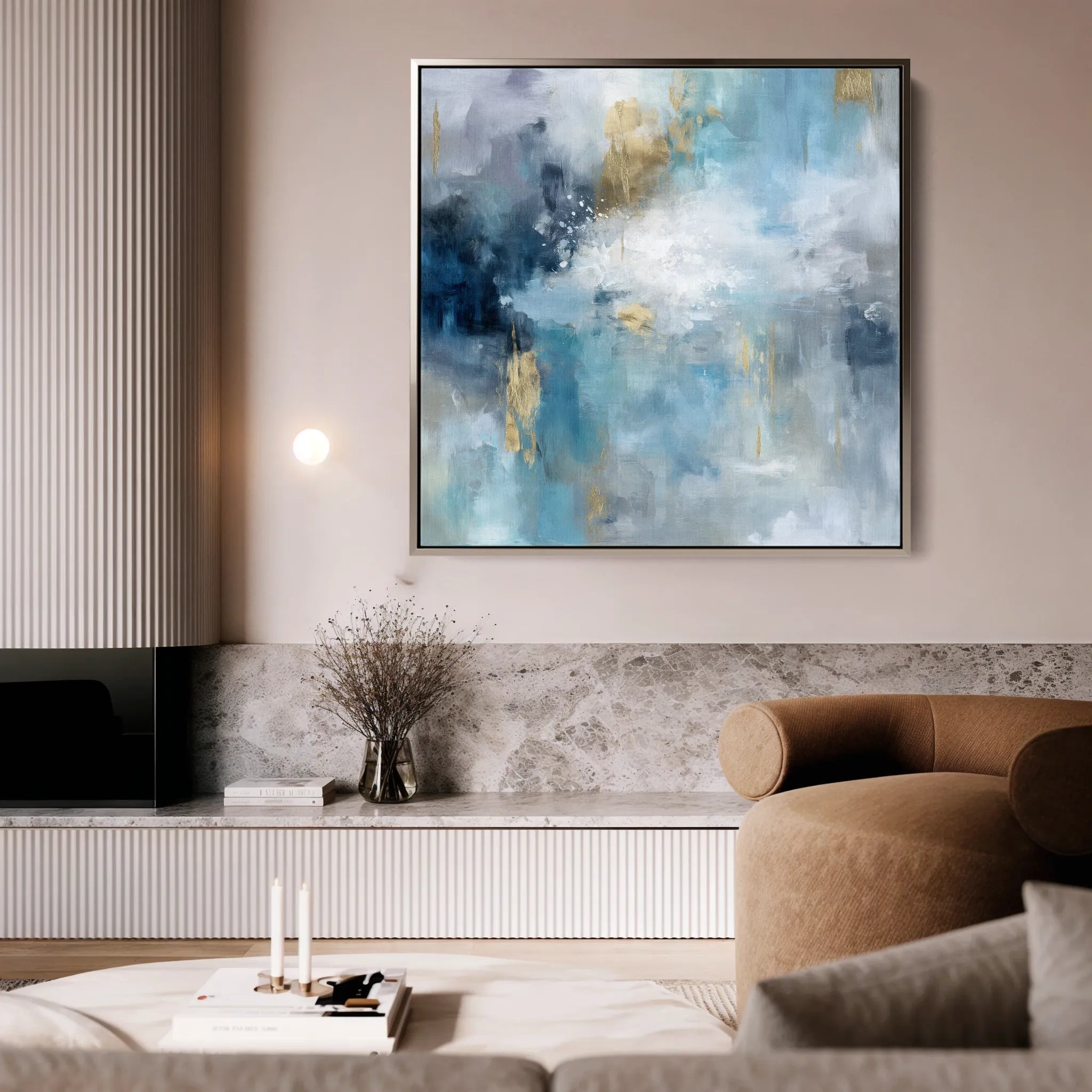 Abstract 1009 Canvas Art 60 x 60 cm / Black