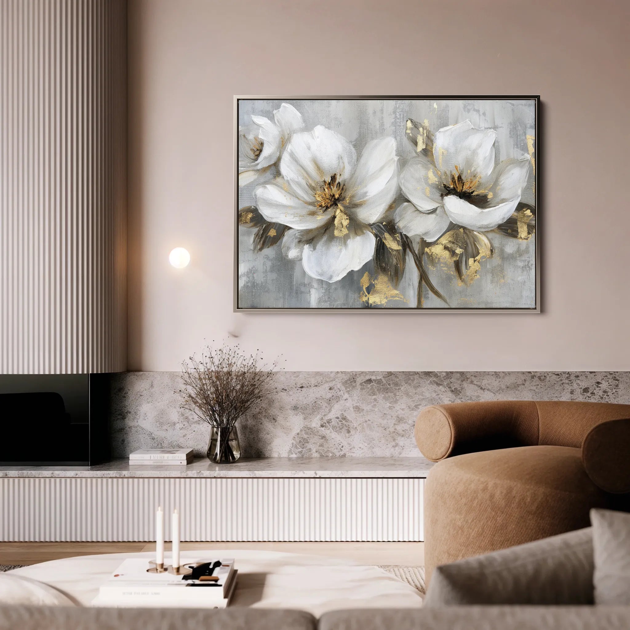 Floral 101 Canvas Art 60 x 40 cm / Black