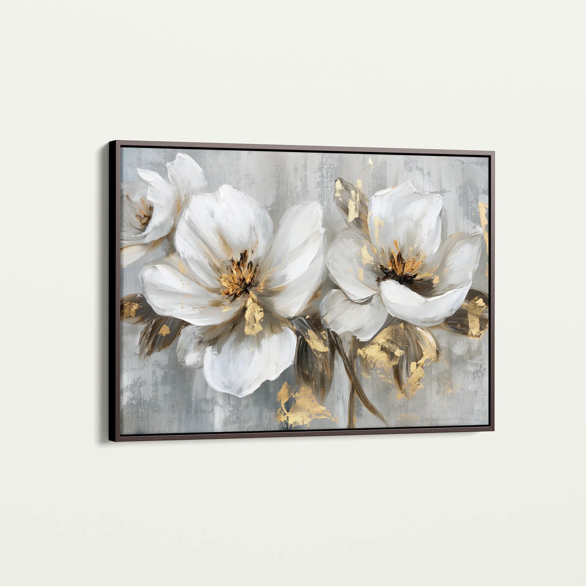 Floral 101 Canvas Art 60 x 40 cm / Black