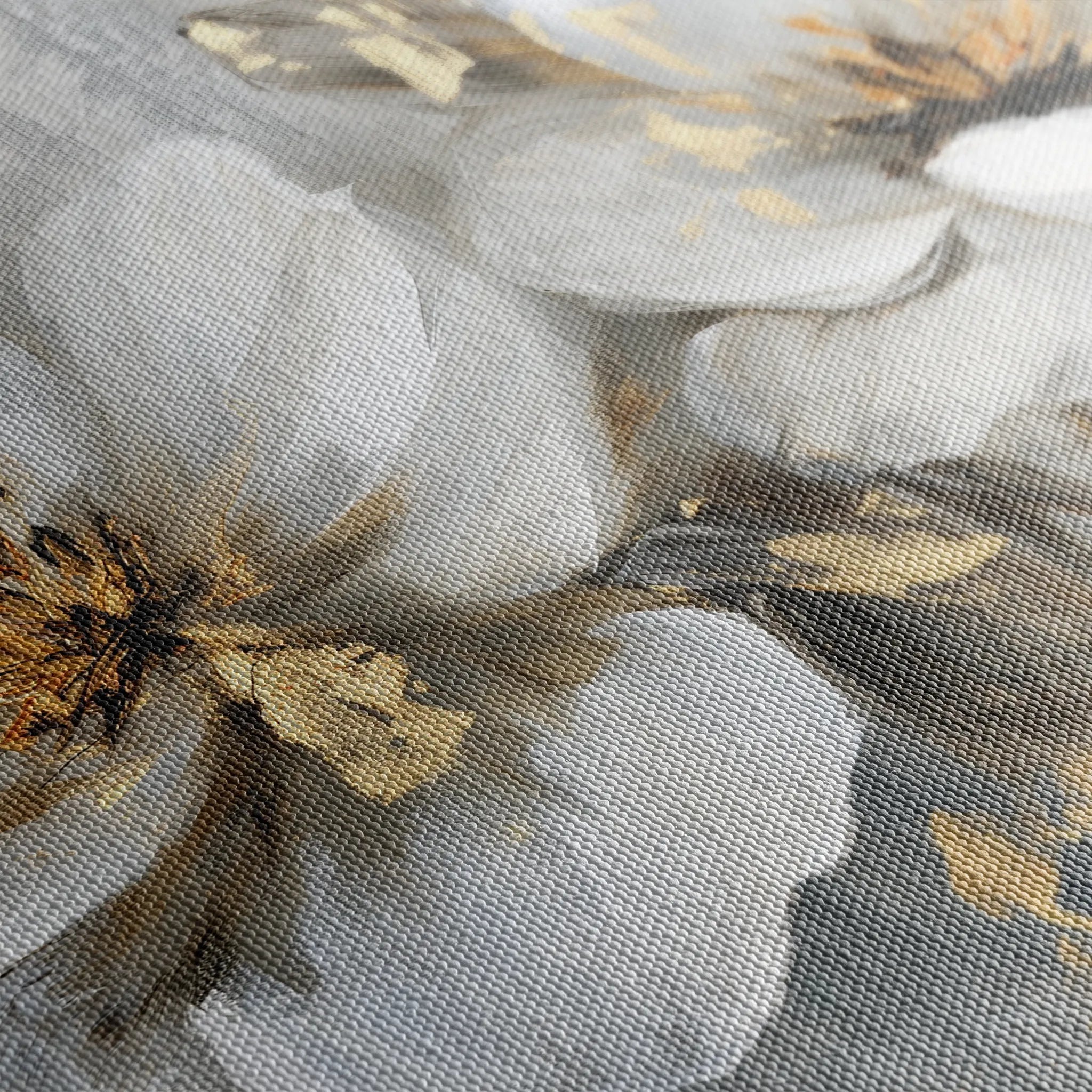 Floral 101 Canvas Art 60 x 40 cm / Black