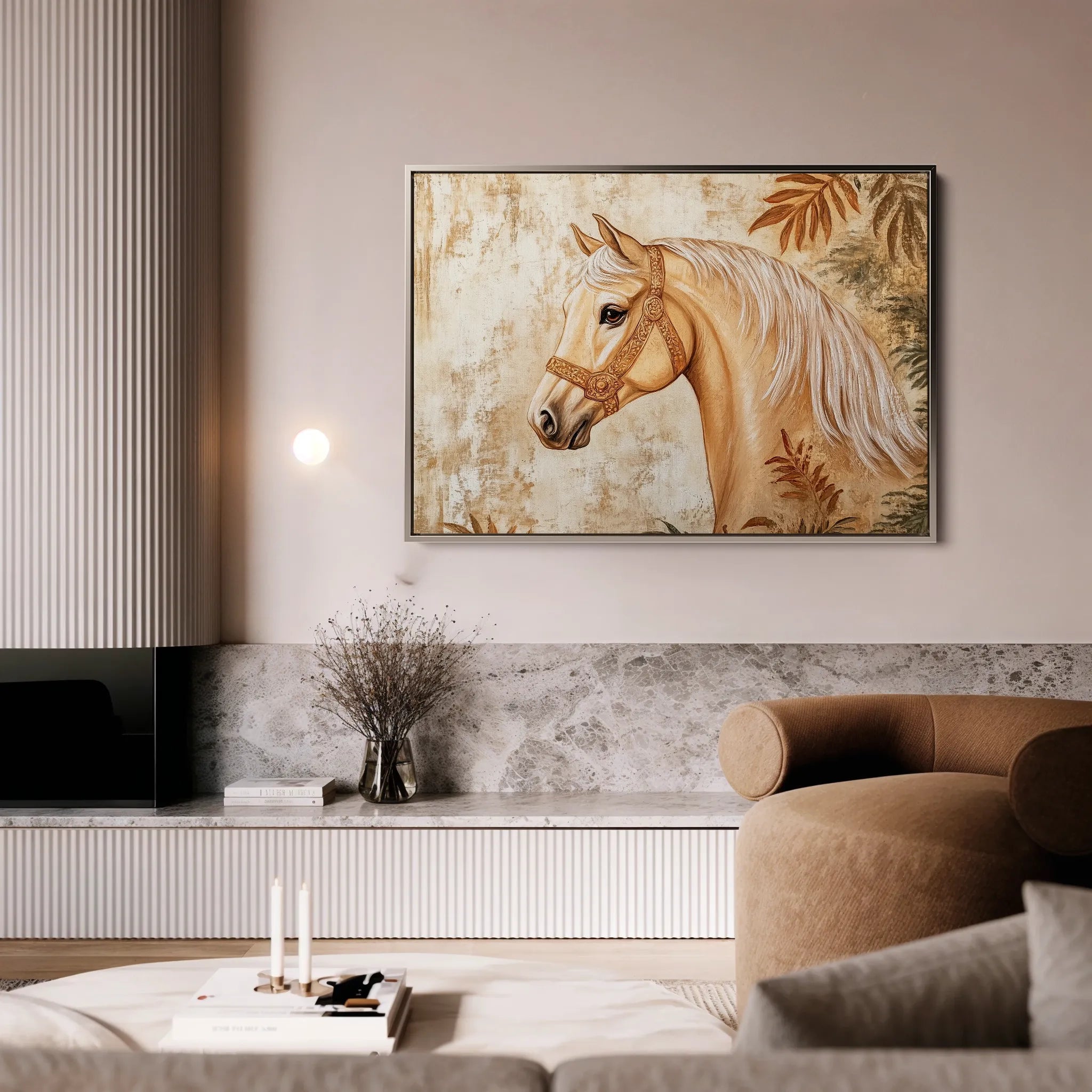 Horses 101 Canvas Art 60 x 40 cm / Black
