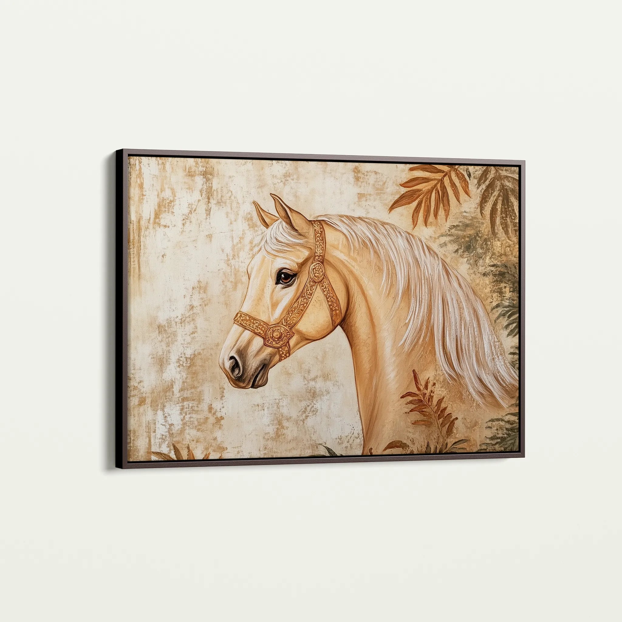 Horses 101 Canvas Art 60 x 40 cm / Black