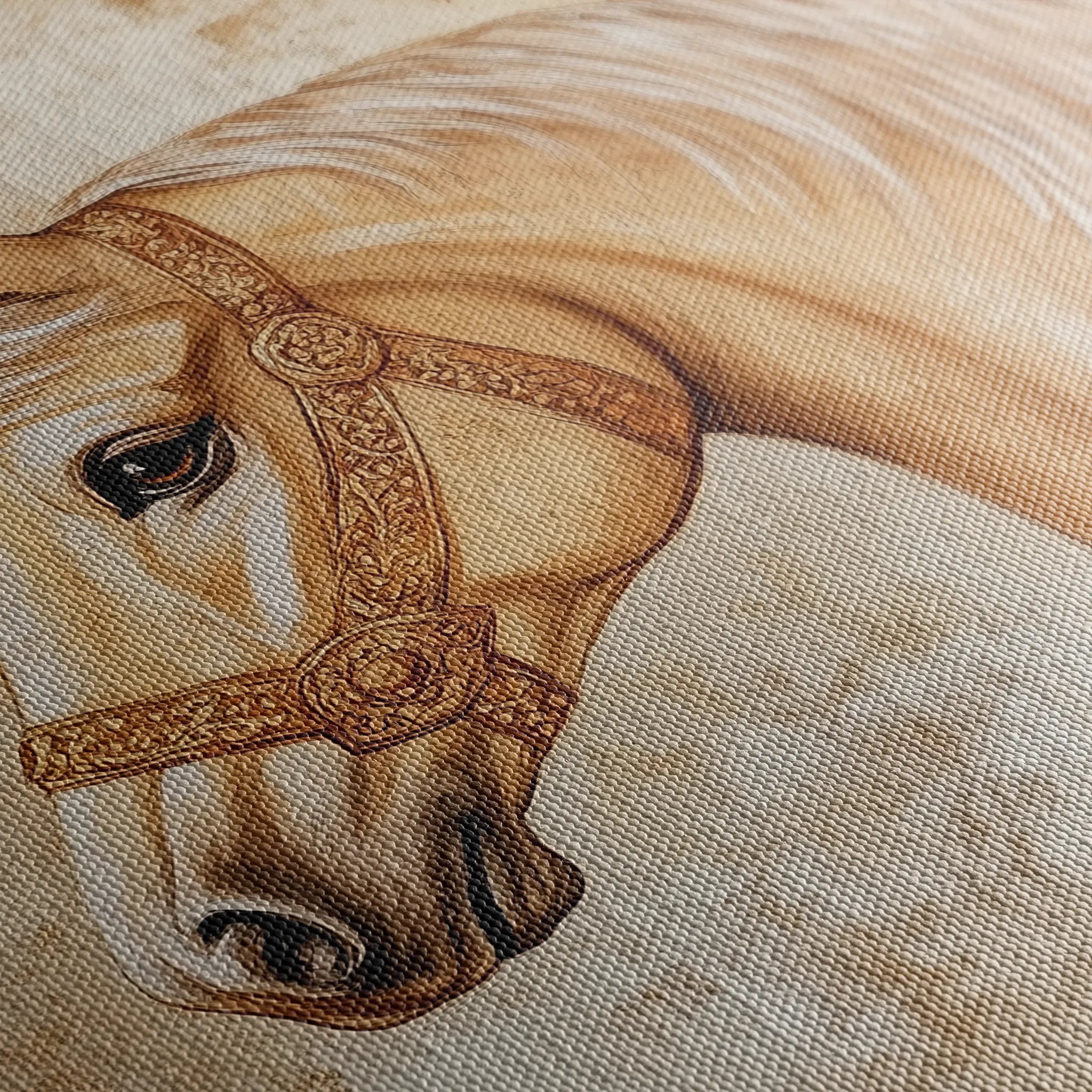 Horses 101 Canvas Art 60 x 40 cm / Black