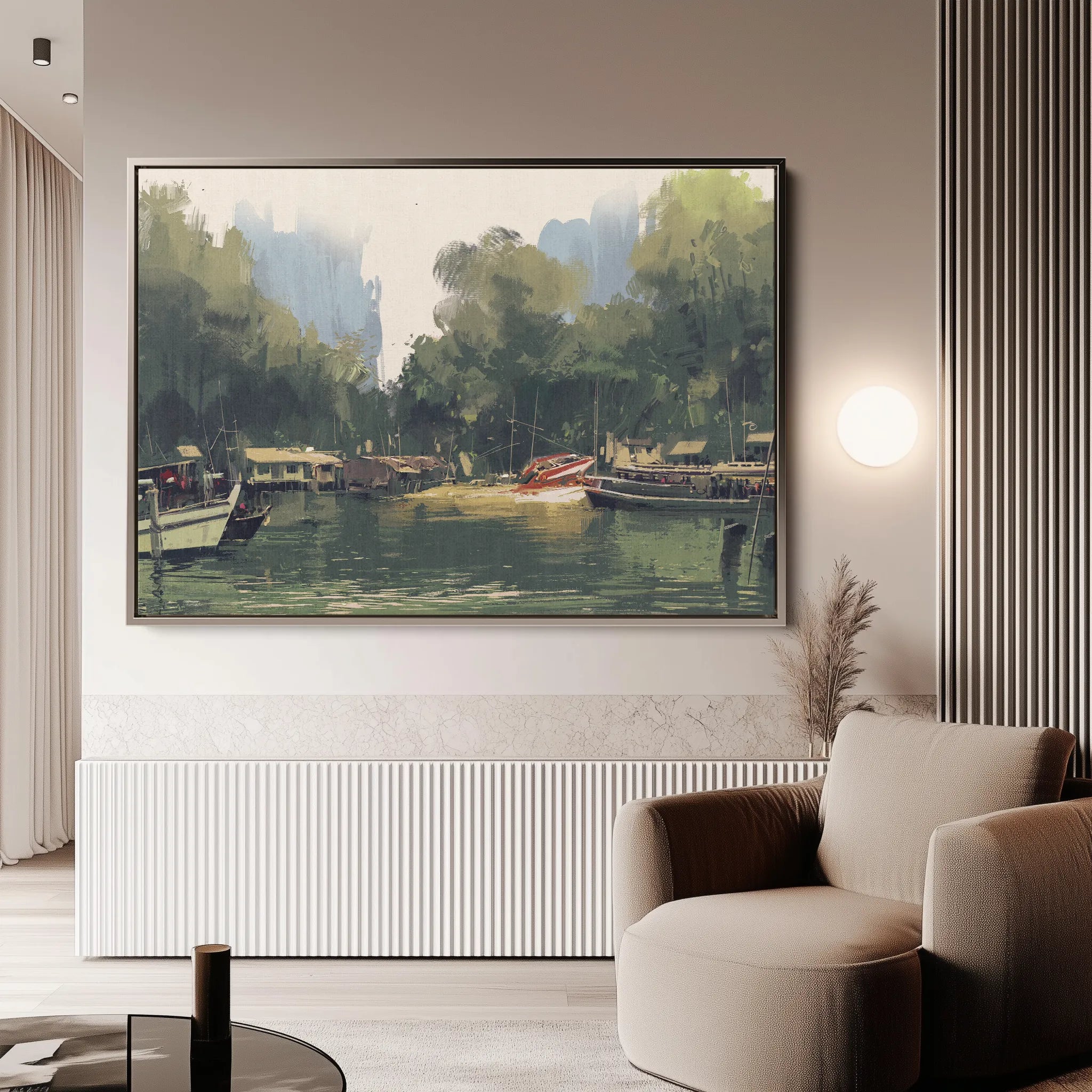 Landscape 101 Canvas Art 60 x 40 cm / Black