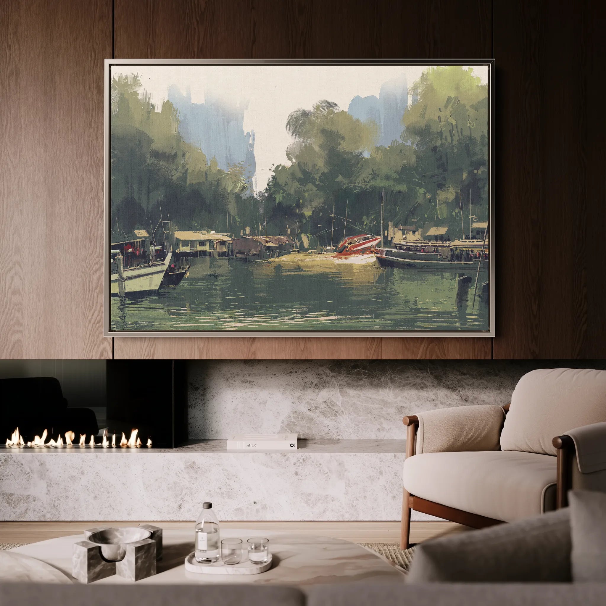 Landscape 101 Canvas Art 60 x 40 cm / Black