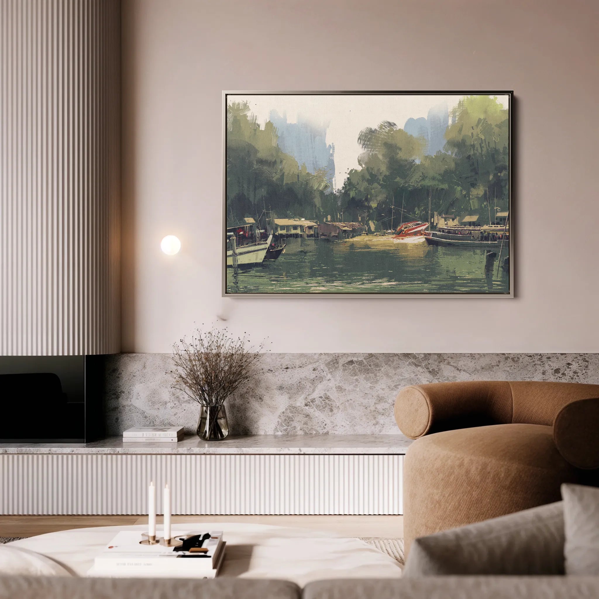 Landscape 101 Canvas Art 60 x 40 cm / Black