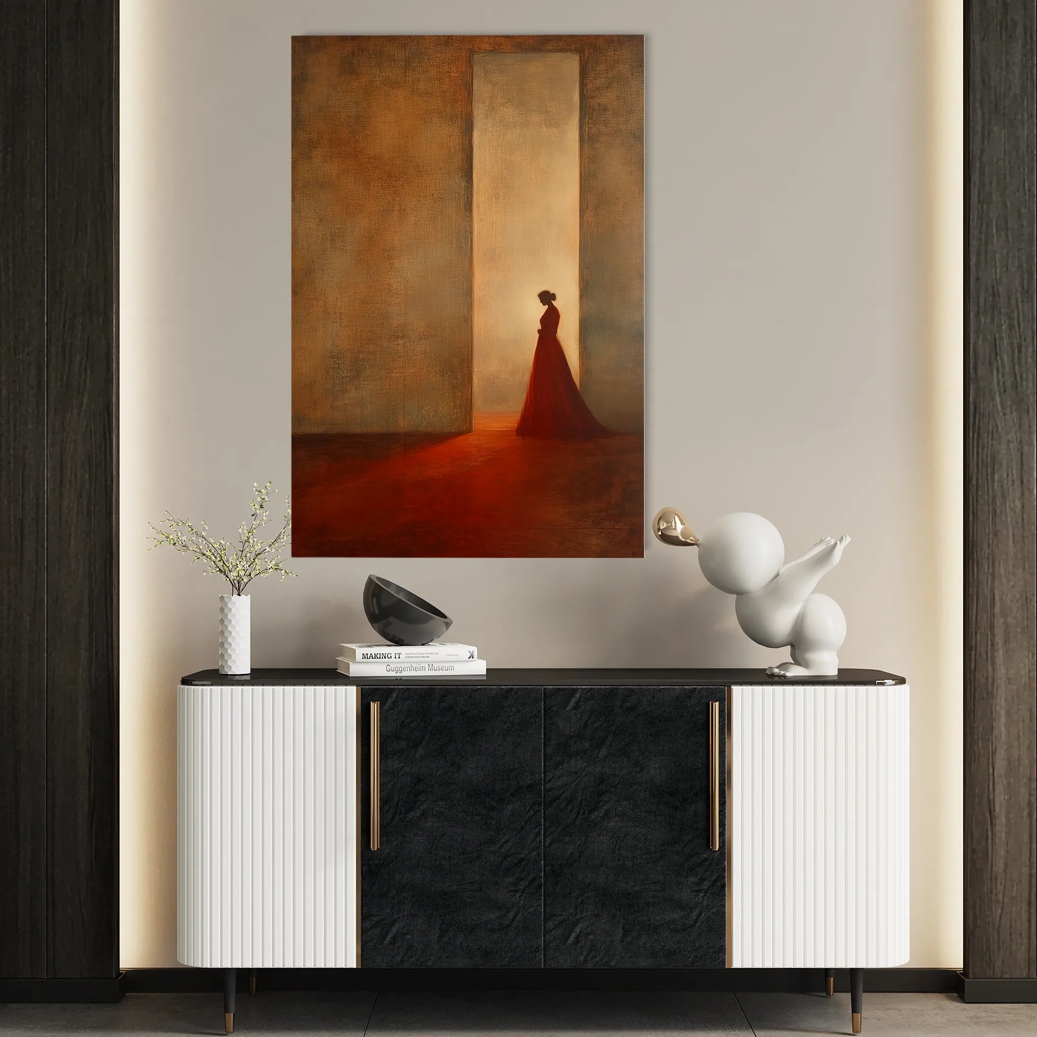 Portrait 101 Canvas Art 60 x 40 cm / Black