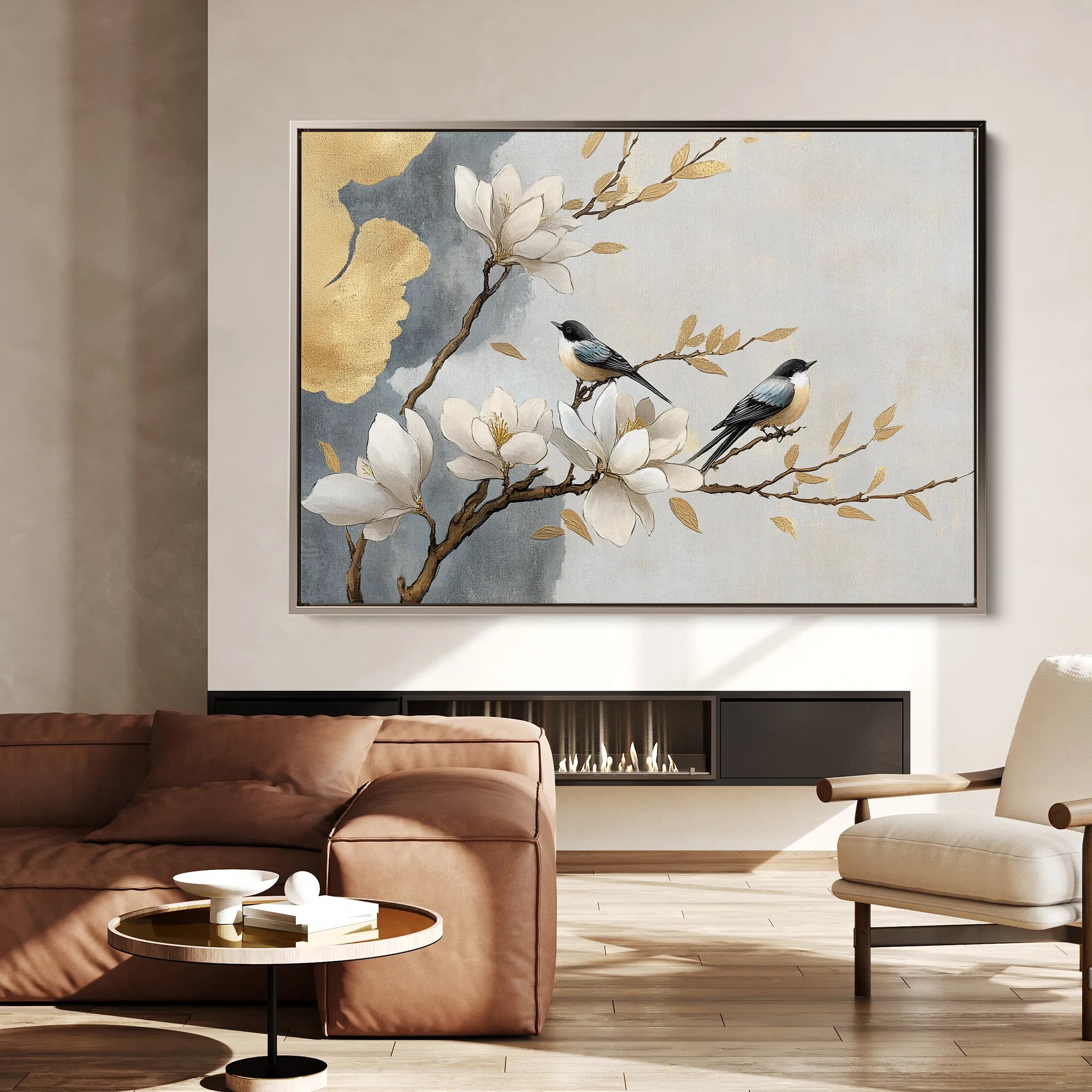 Floral 1010 Canvas Art 60 x 40 cm / Black