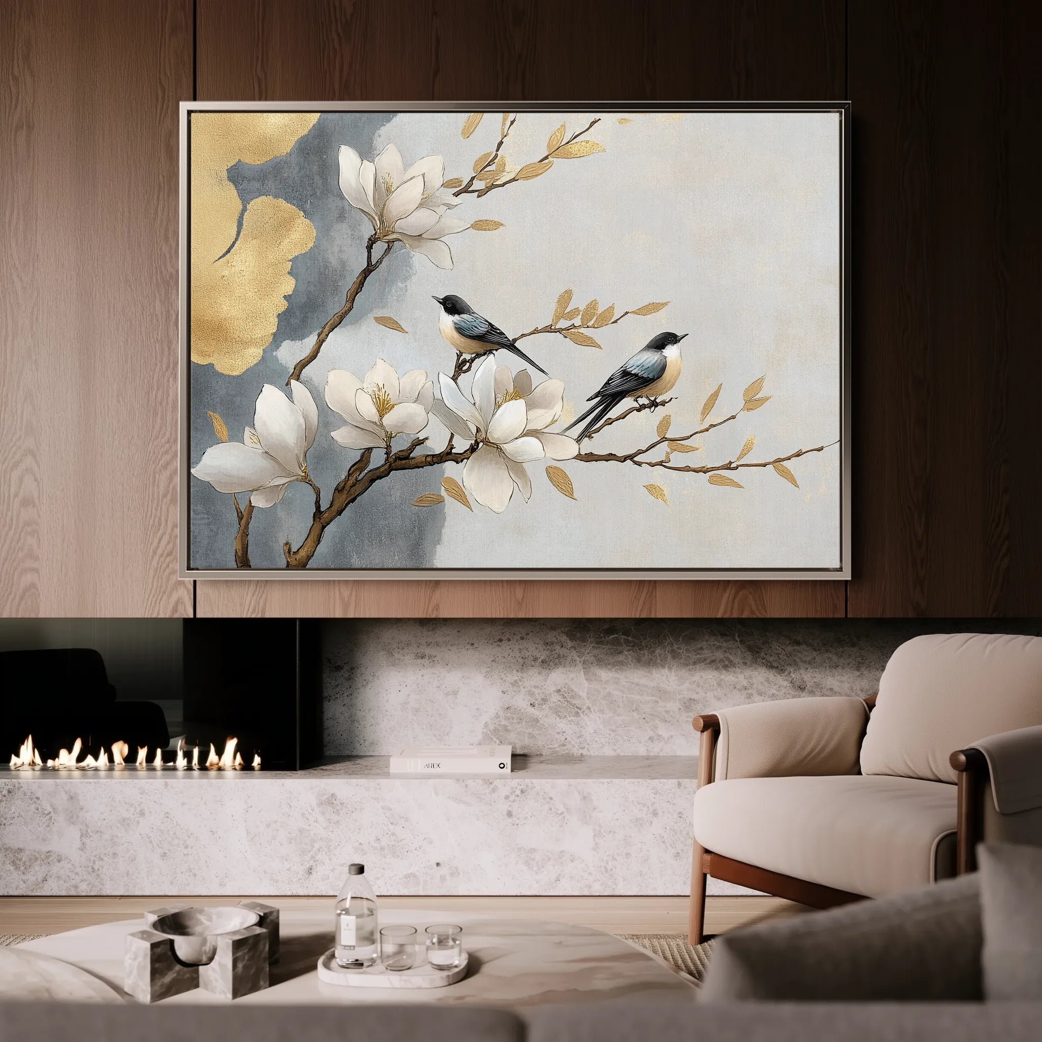 Floral 1010 Canvas Art 60 x 40 cm / Black