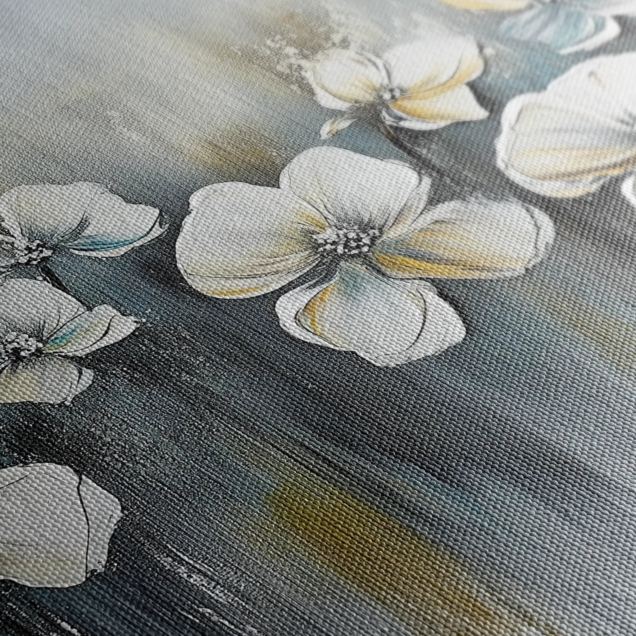 Floral 1011 Canvas Art 60 x 40 cm / Black
