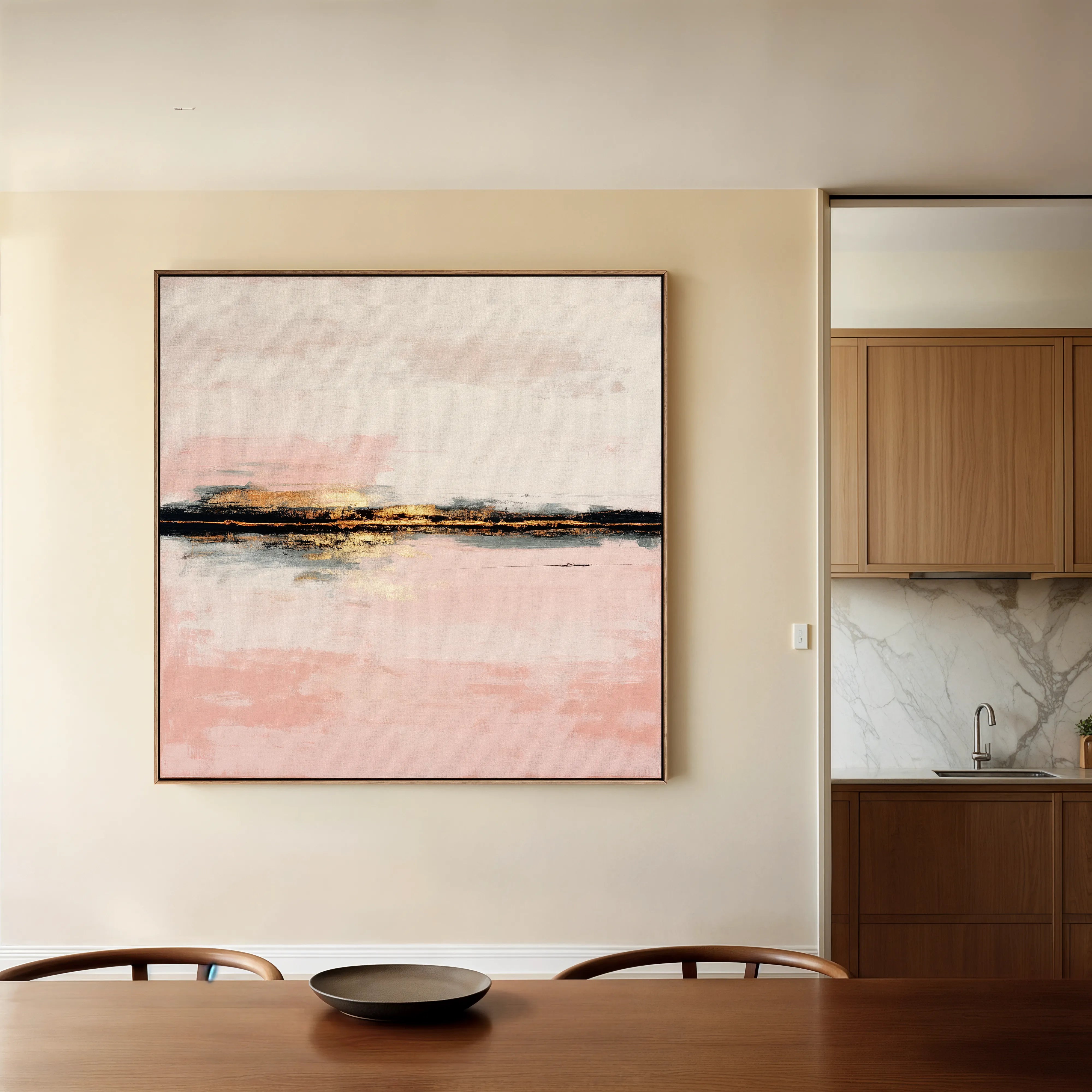 Abstract 1015 Canvas Art 60 x 60 cm / Black