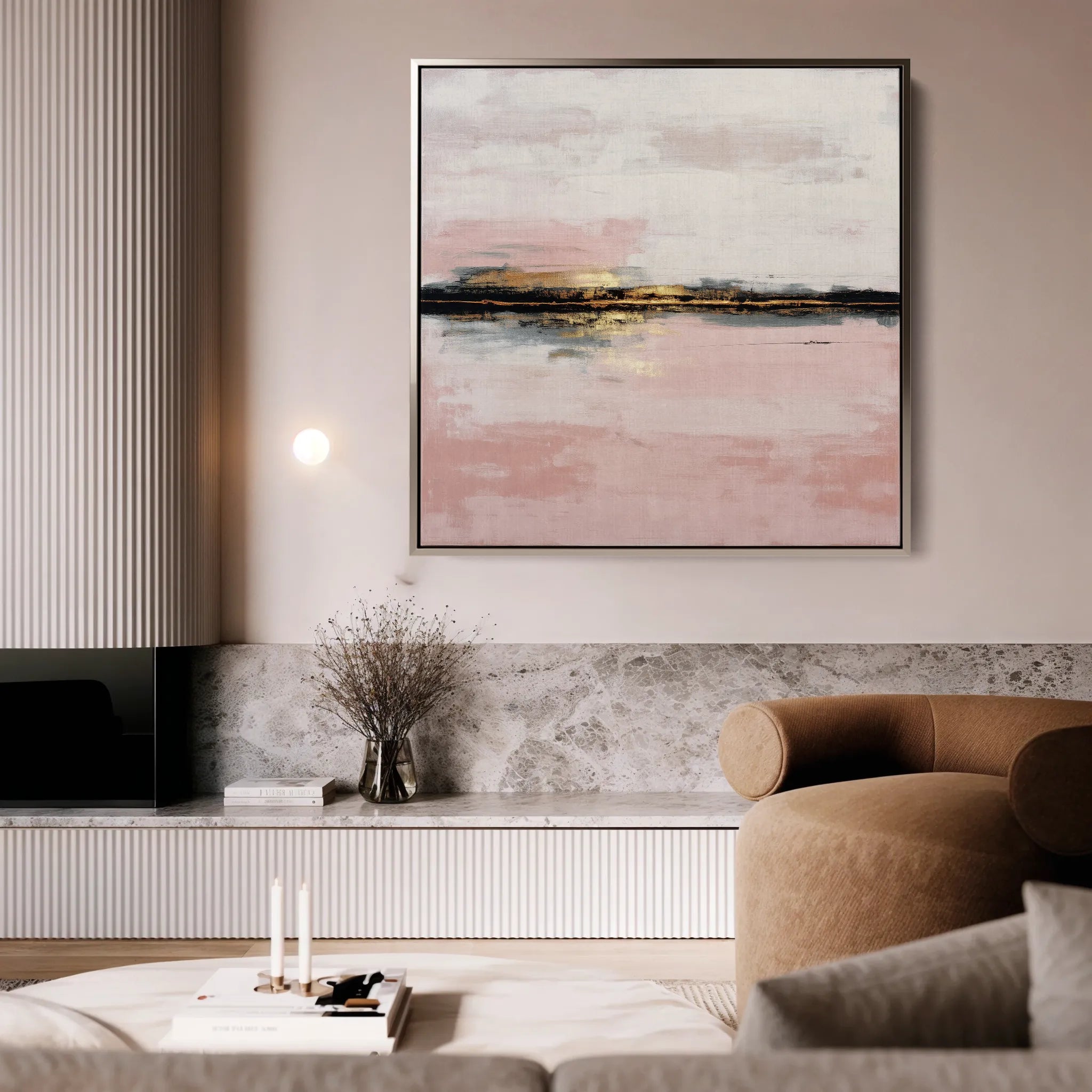 Abstract 1015 Canvas Art 60 x 60 cm / Black