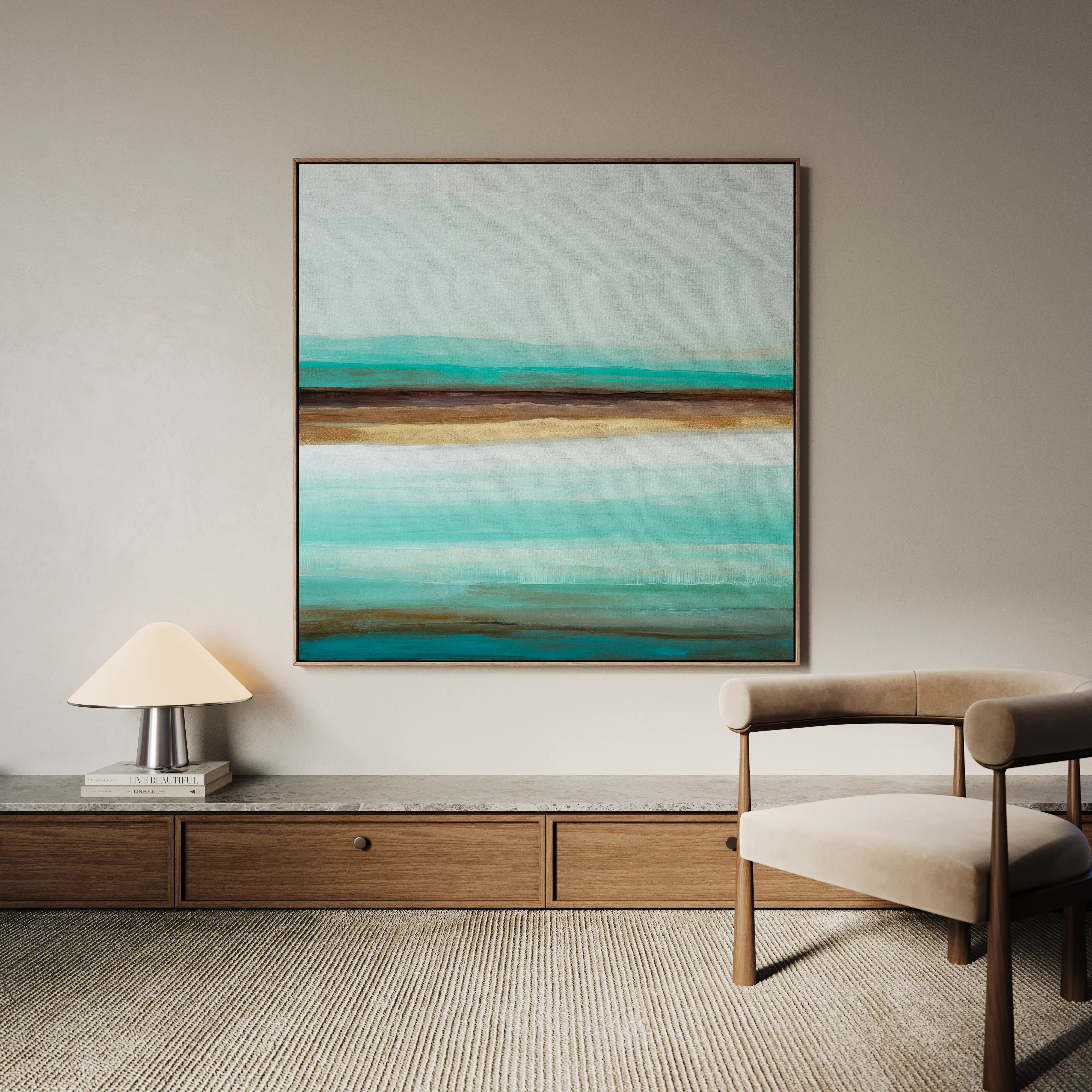 Abstract 1016 Canvas Art 60 x 60 cm / Black