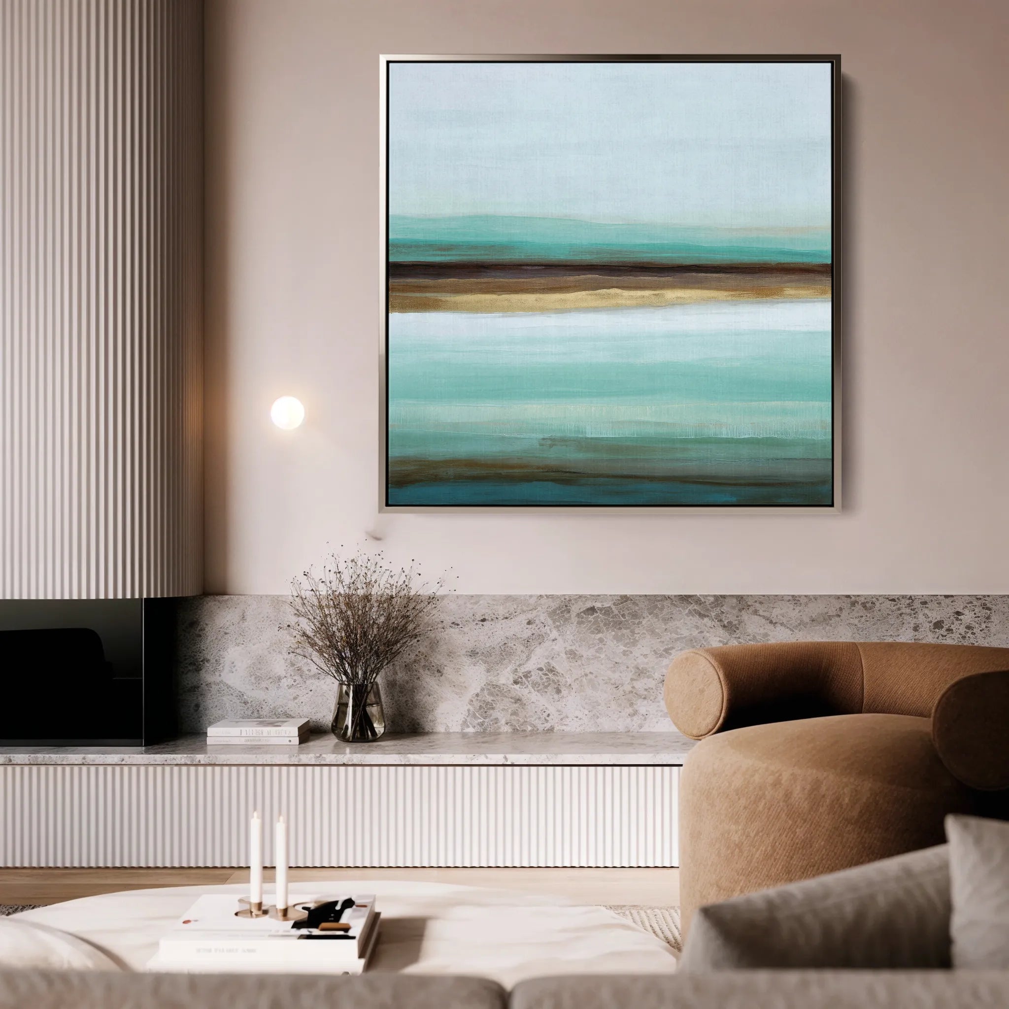 Abstract 1016 Canvas Art 60 x 60 cm / Black
