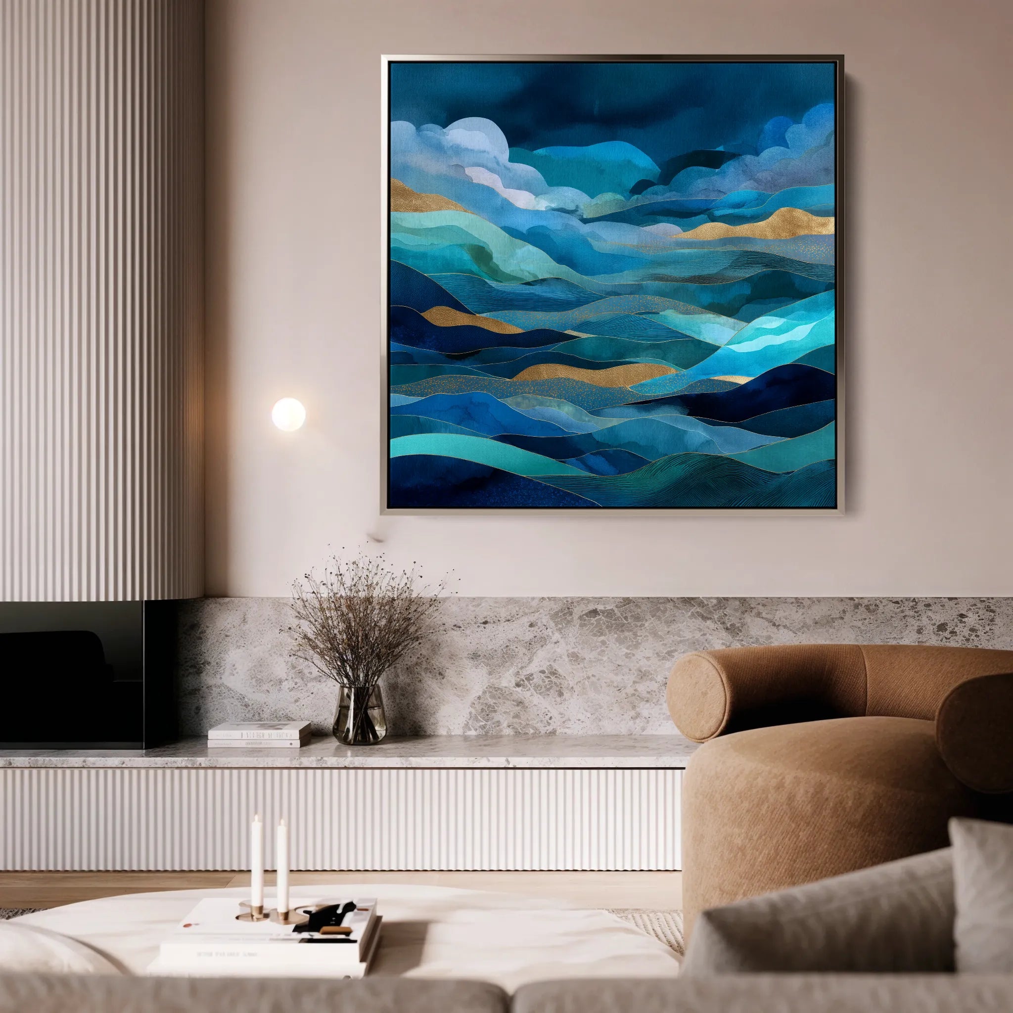 Abstract 1019 Canvas Art 60 x 60 cm / Black