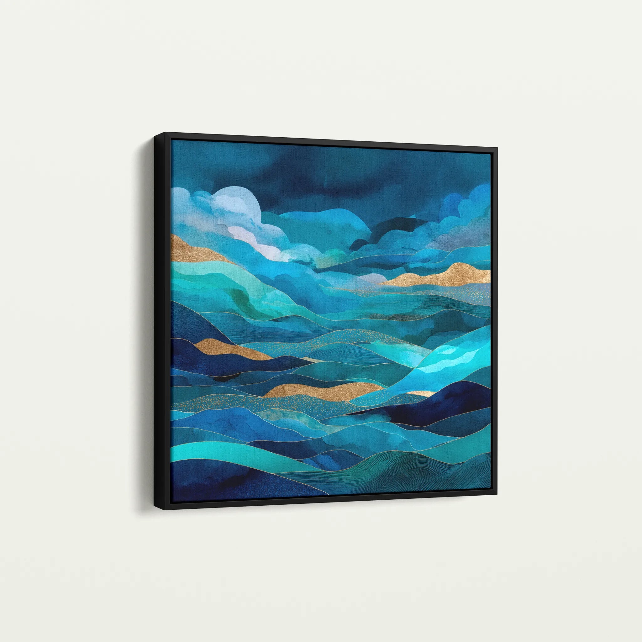 Abstract 1019 Canvas Art 60 x 60 cm / Black