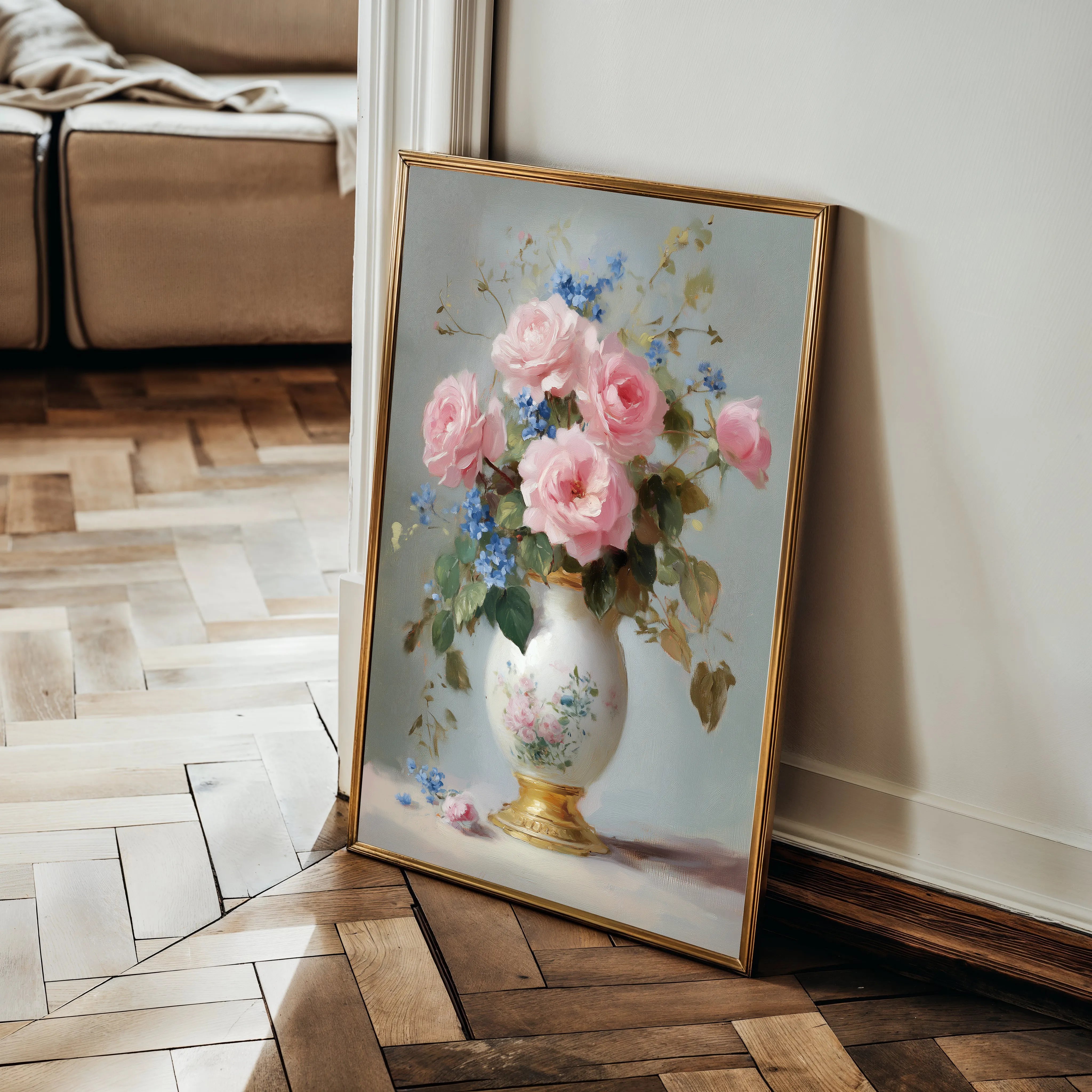 Floral 1019 Canvas Art 60 x 40 cm / Black