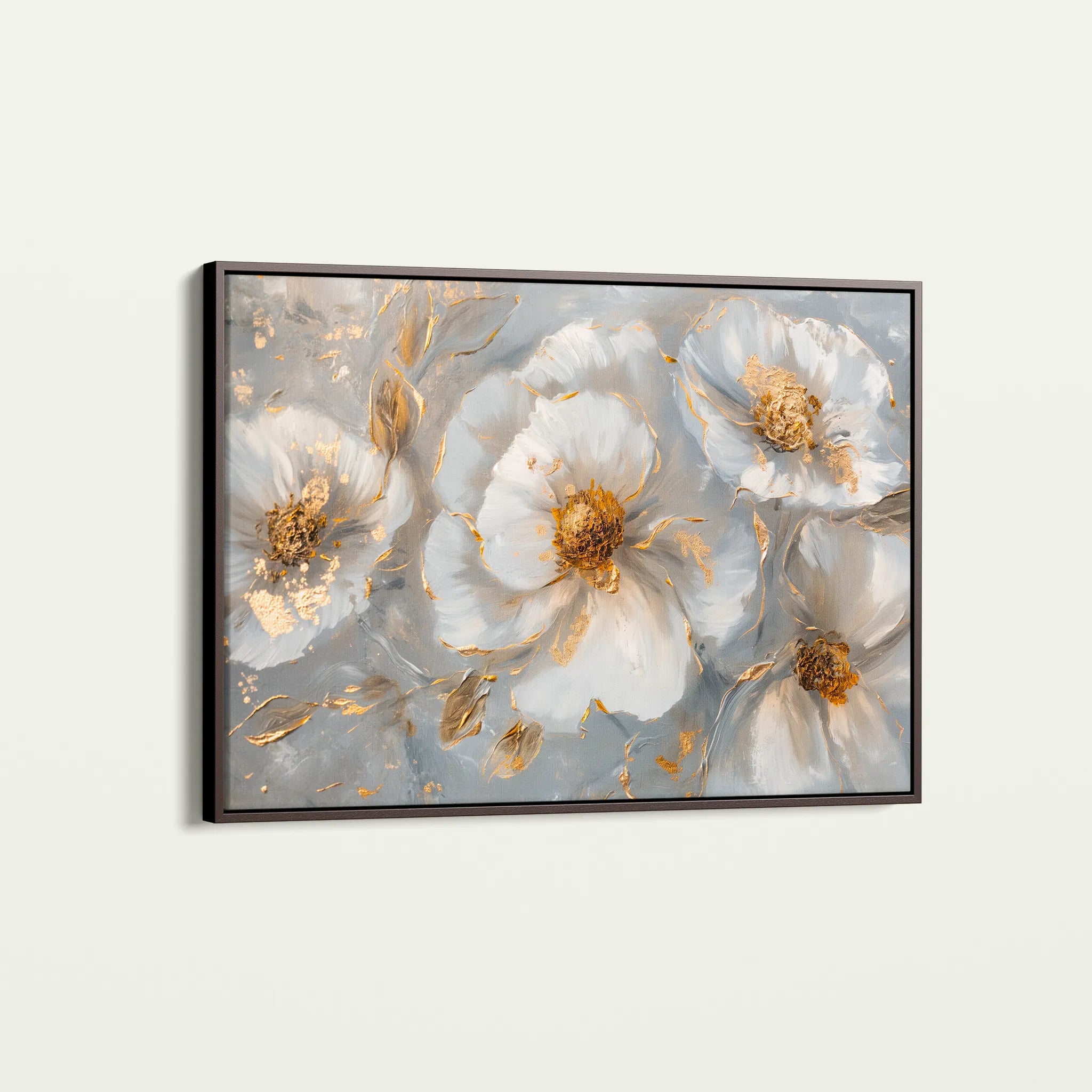 Floral 102 Canvas Art 60 x 40 cm / Black