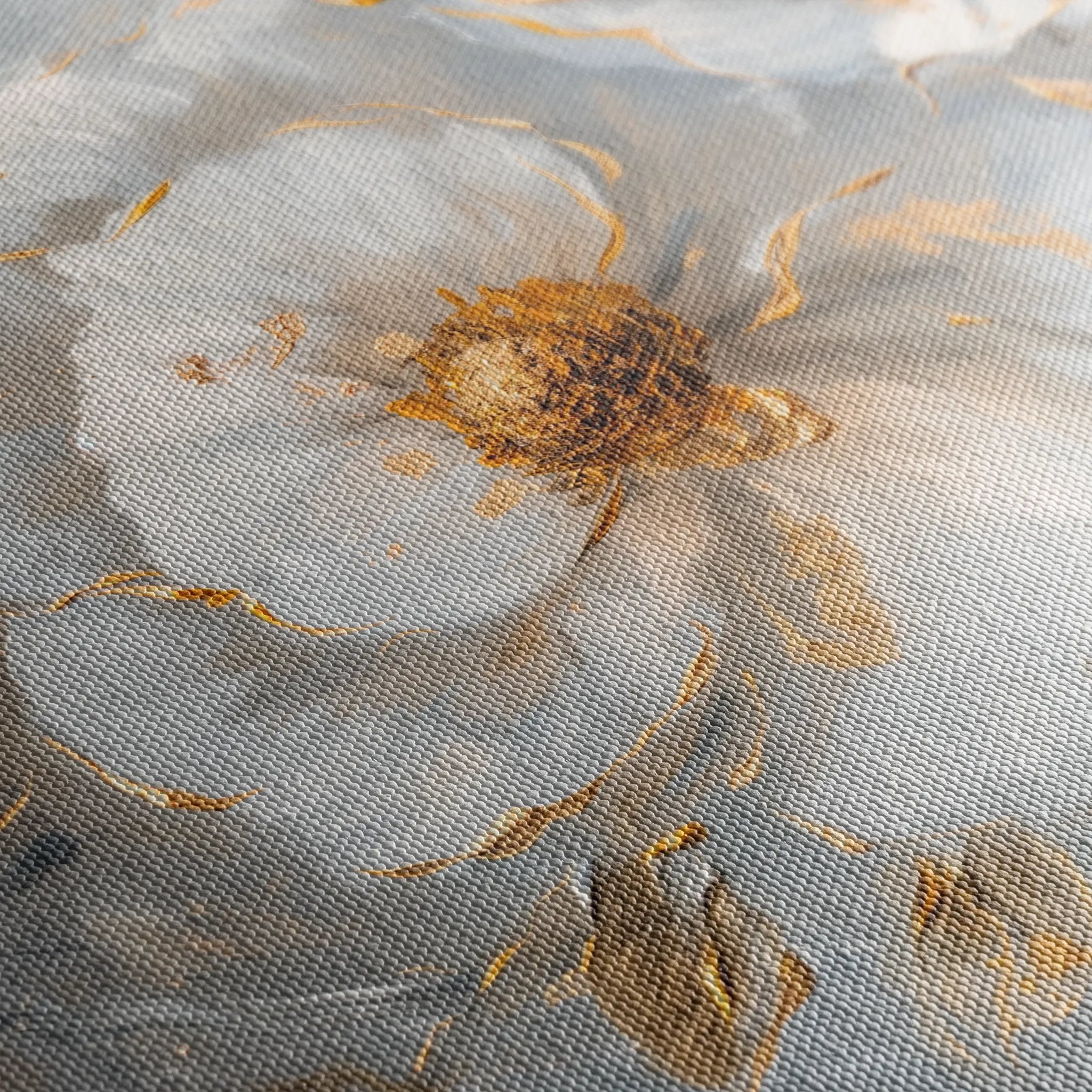 Floral 102 Canvas Art 60 x 40 cm / Black
