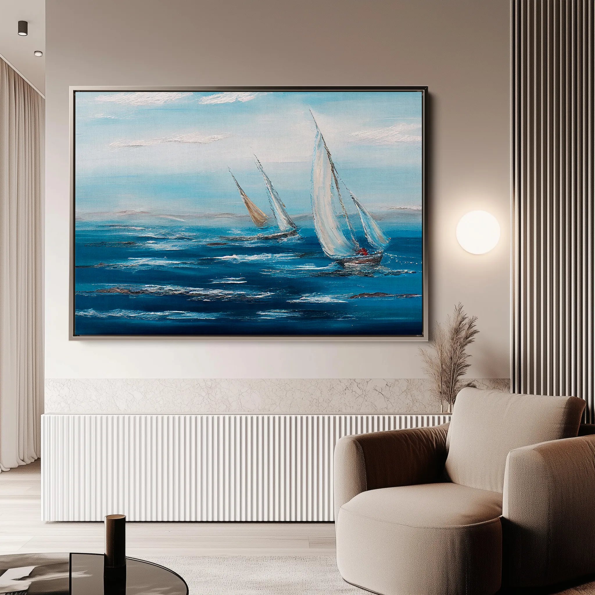 Landscape 102 Canvas Art 60 x 40 cm / Black