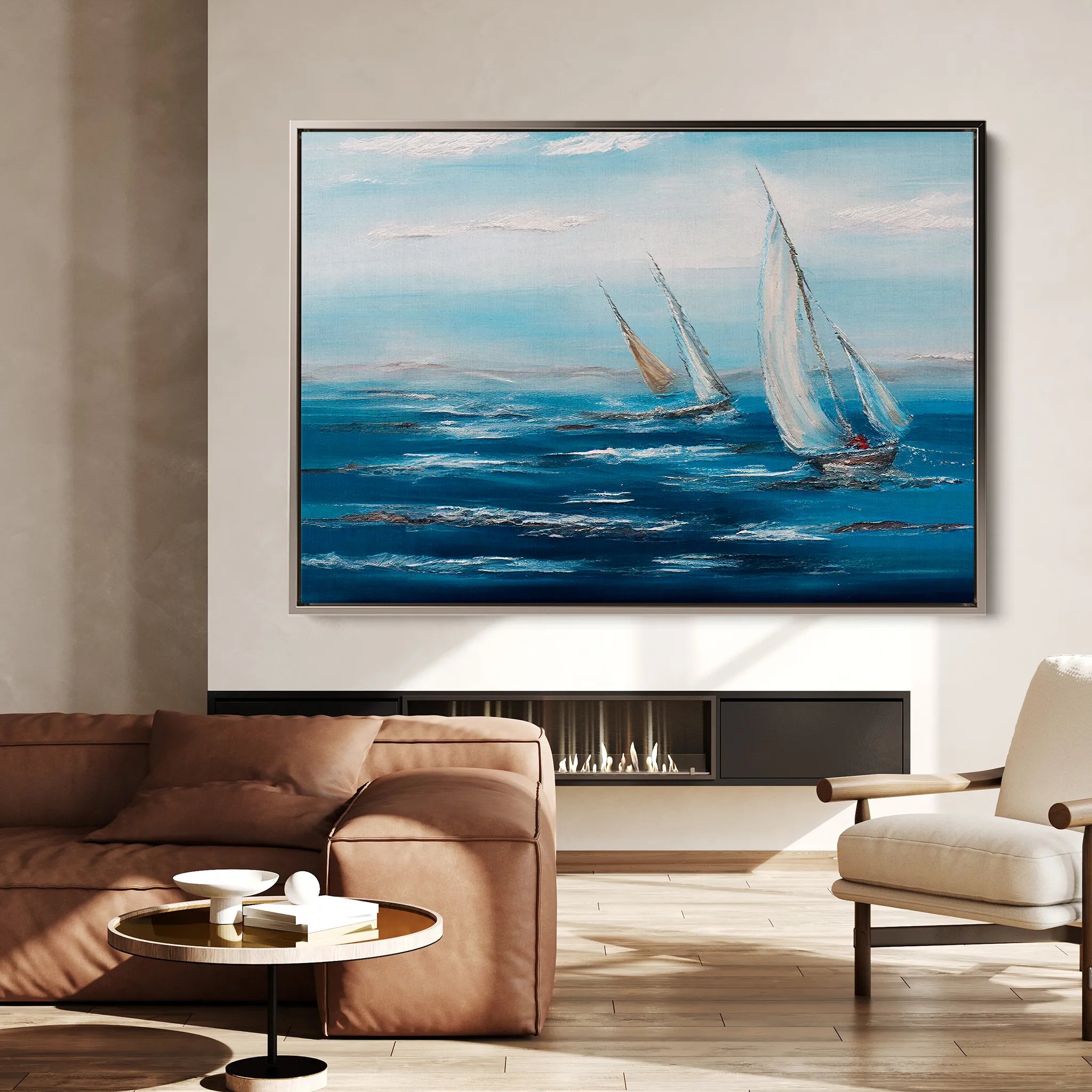 Landscape 102 Canvas Art 60 x 40 cm / Black