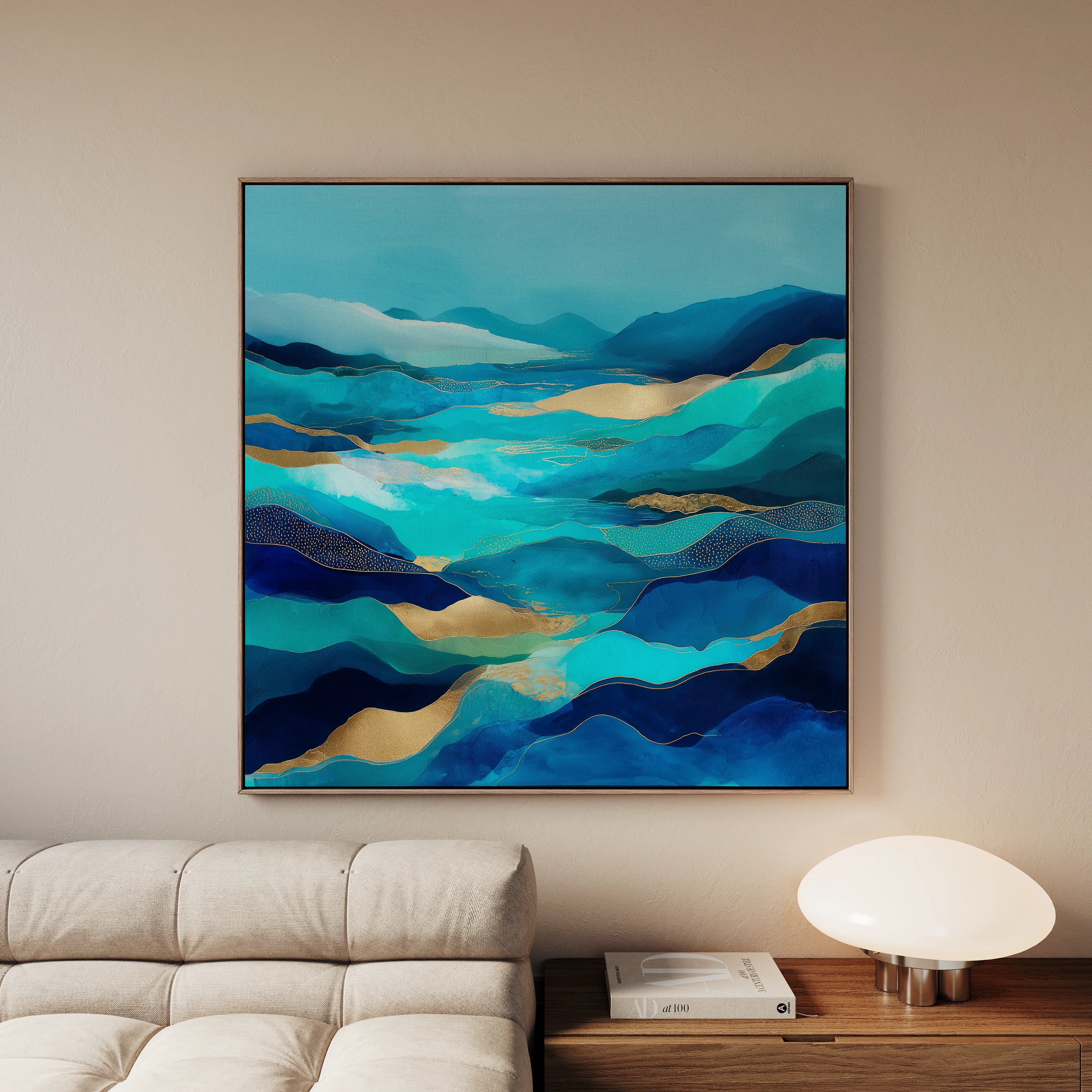 Abstract 1020 Canvas Art 60 x 60 cm / Black