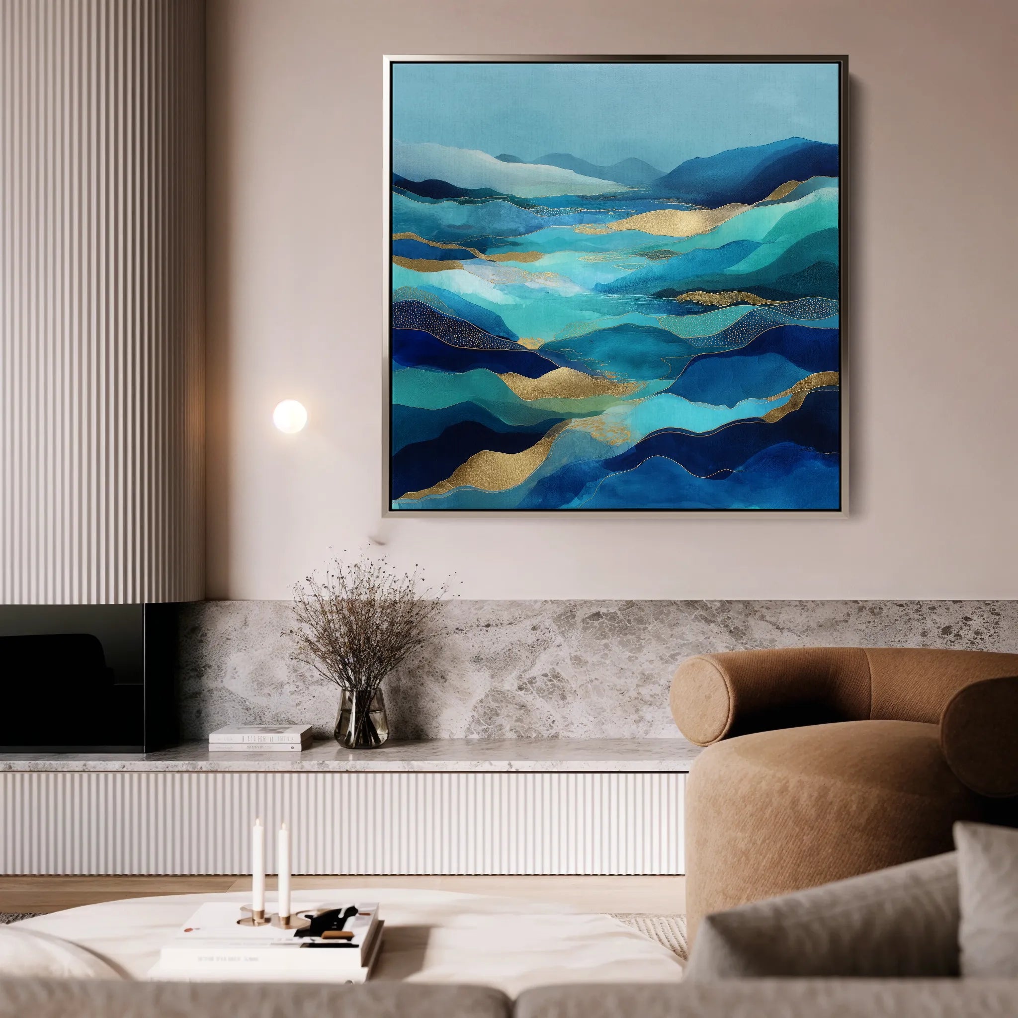 Abstract 1020 Canvas Art 60 x 60 cm / Black