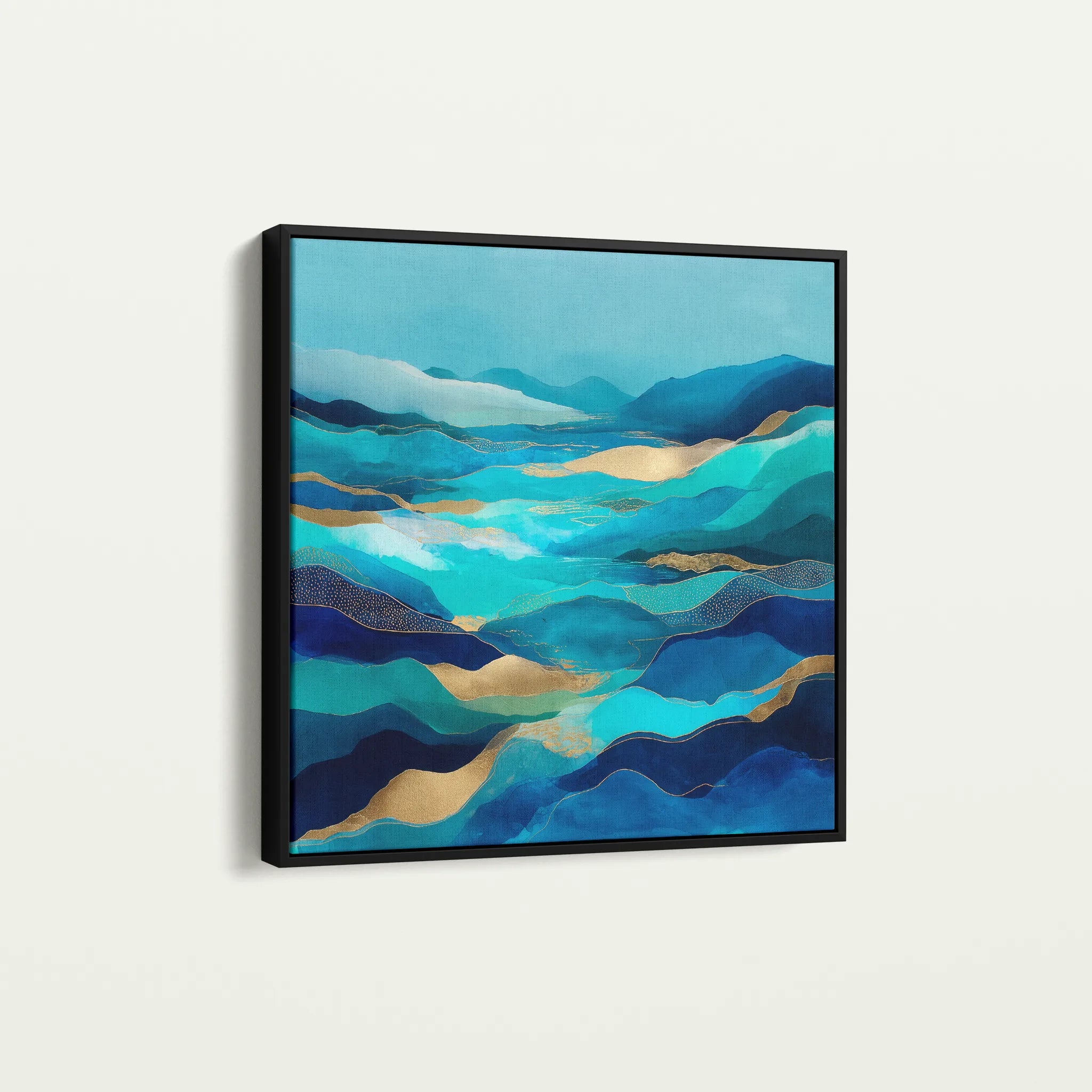 Abstract 1020 Canvas Art 60 x 60 cm / Black