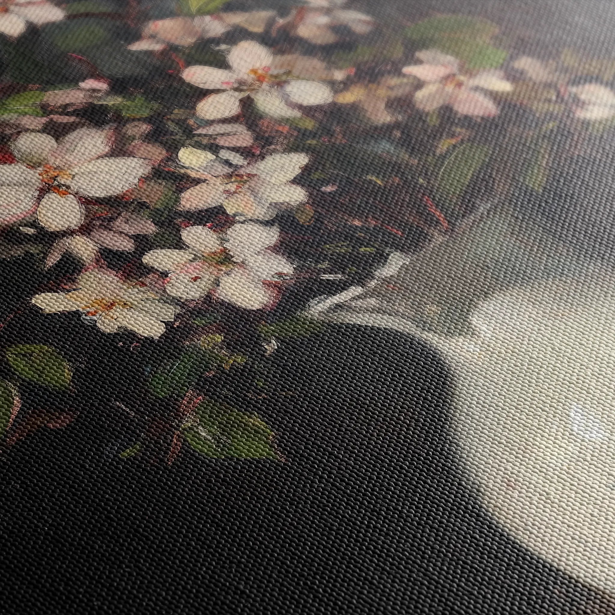 Floral 1020 Canvas Art 60 x 40 cm / Black