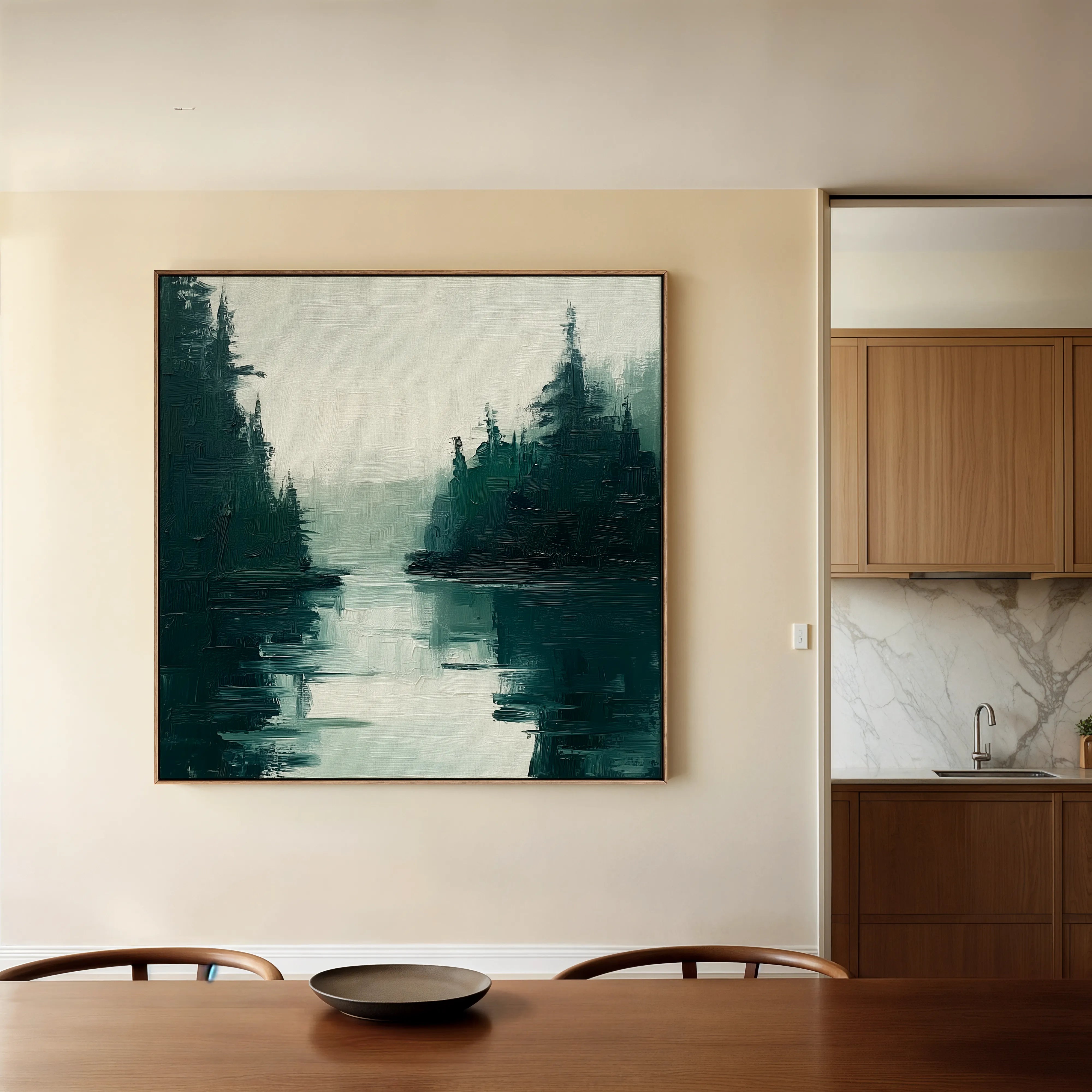 Abstract 1021 Canvas Art 60 x 60 cm / Black