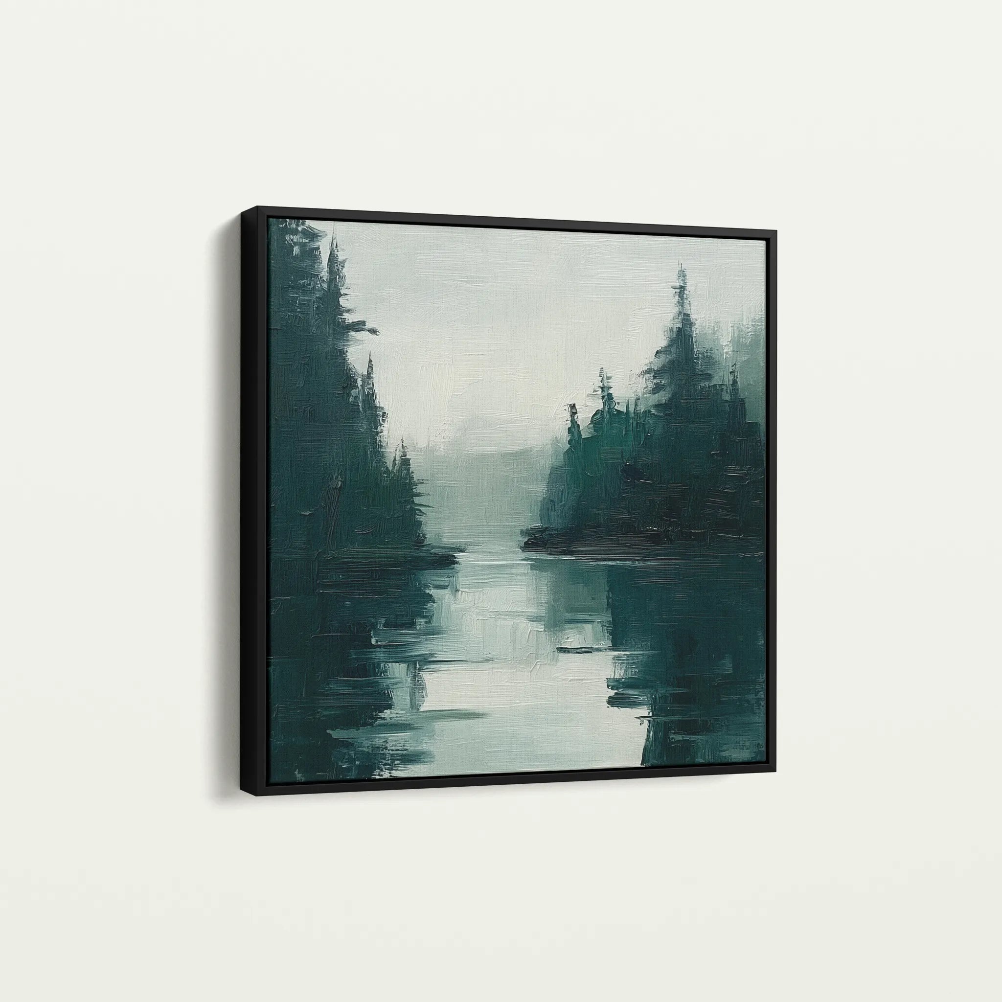 Abstract 1021 Canvas Art 60 x 60 cm / Black