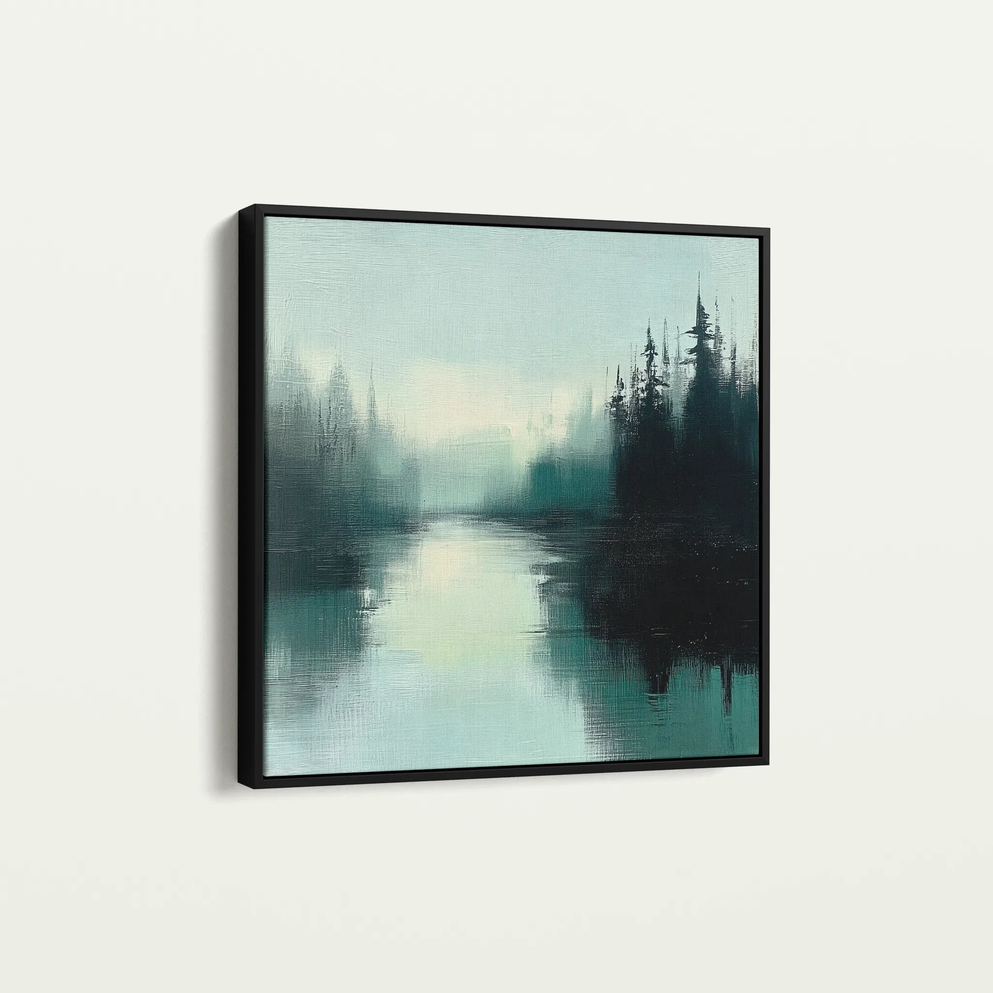 Abstract 1022 Canvas Art 60 x 60 cm / Black