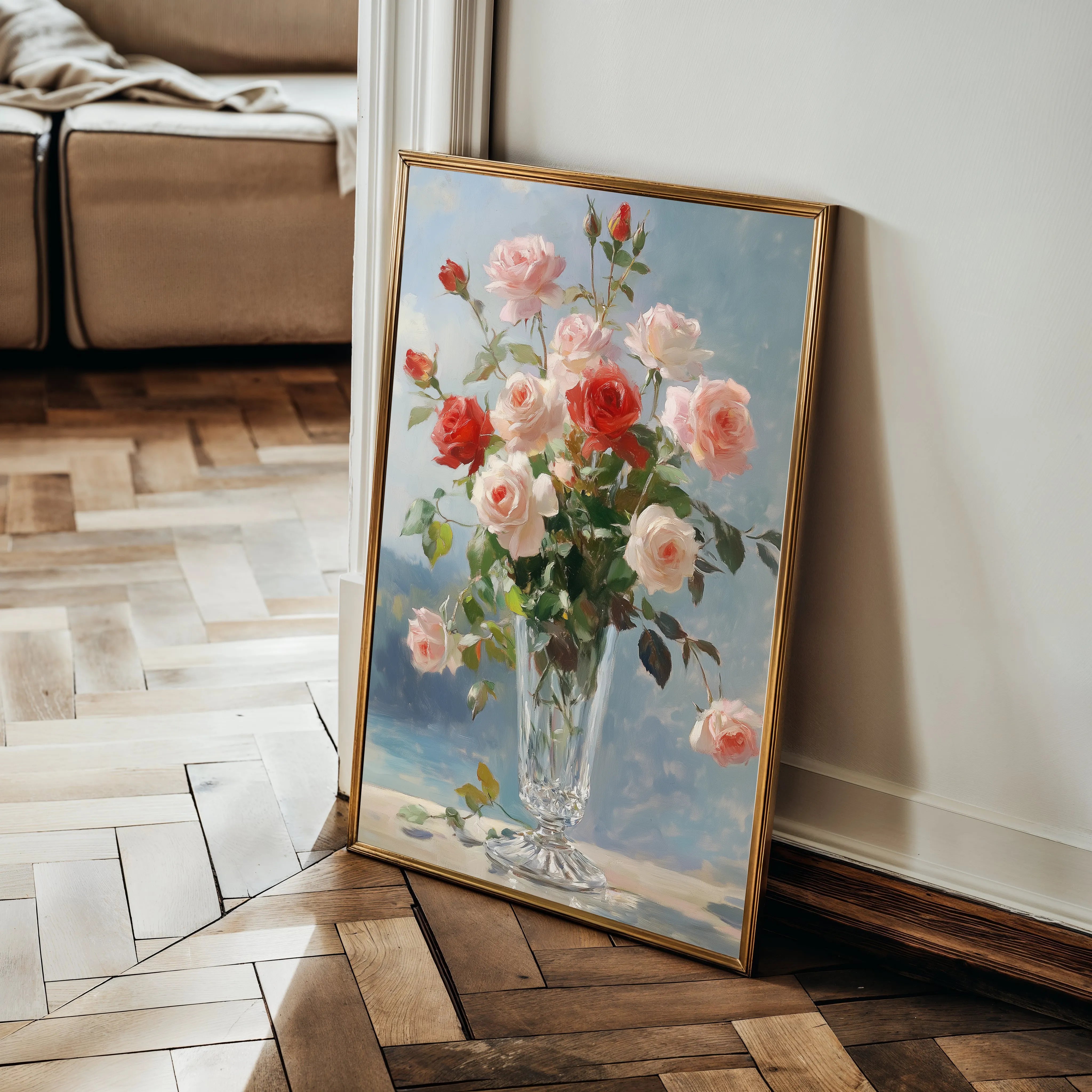 Floral 1023 Canvas Art 60 x 40 cm / Black