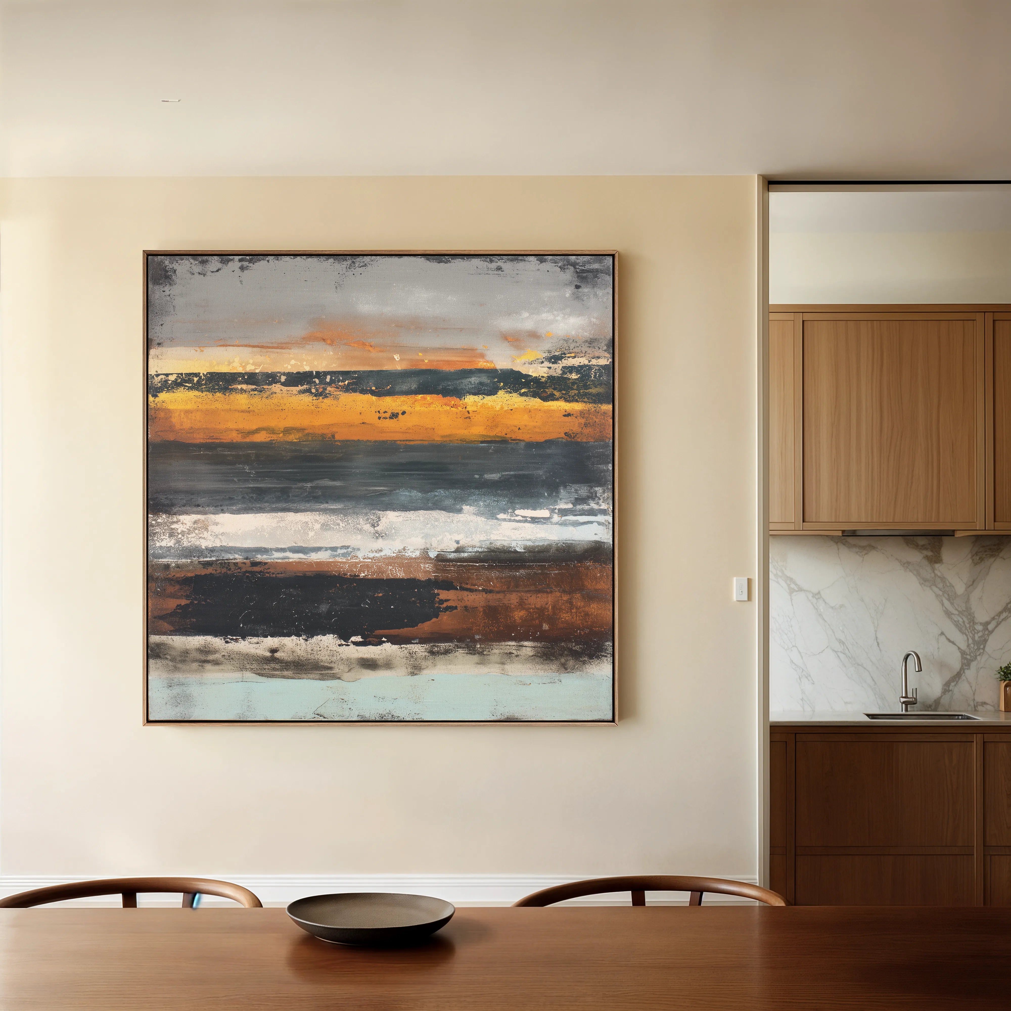 Abstract 1024 Canvas Art 60 x 60 cm / Black