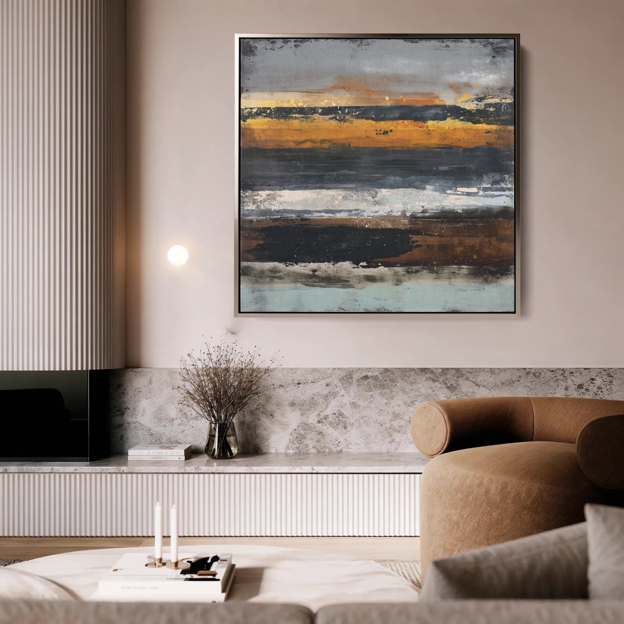 Abstract 1024 Canvas Art 60 x 60 cm / Black