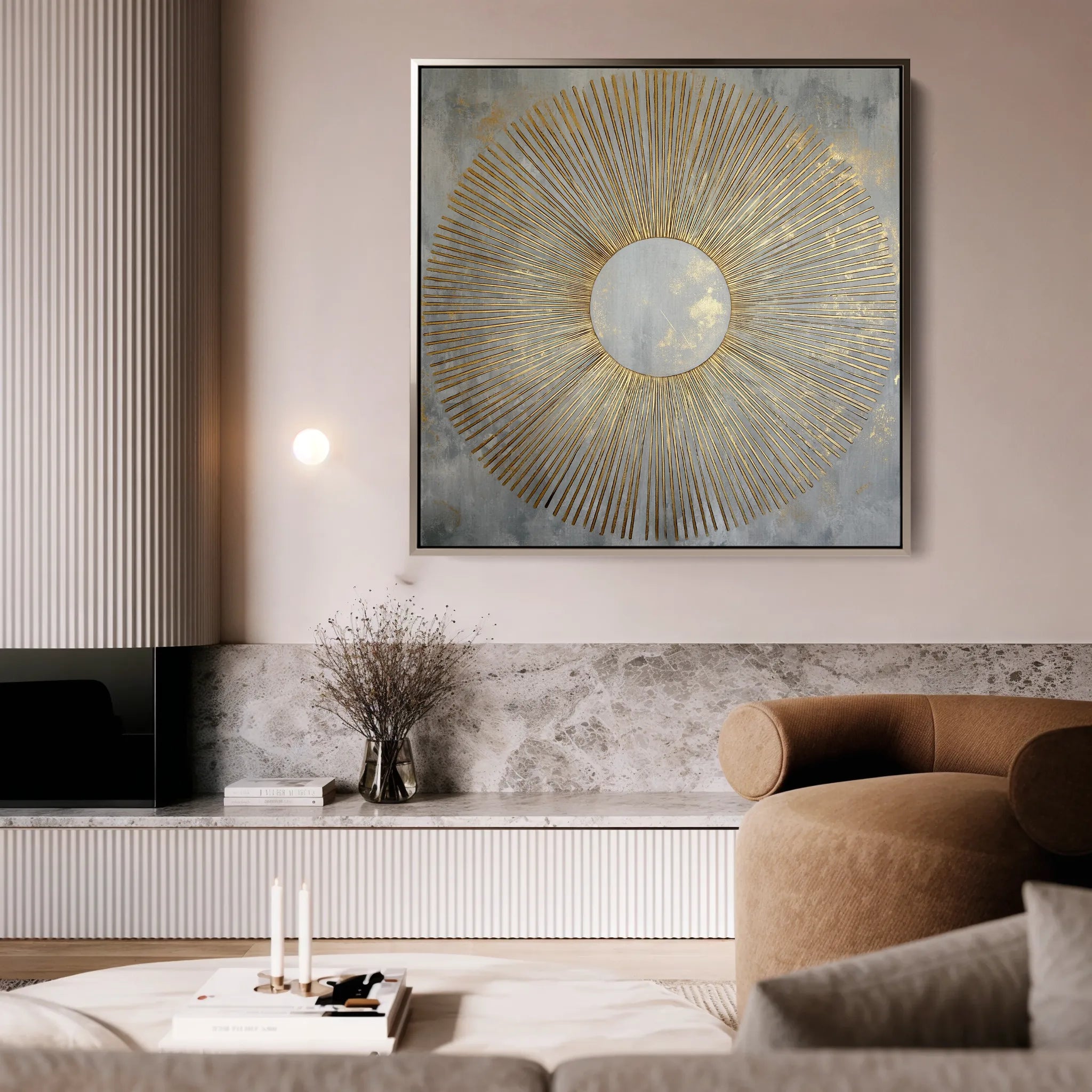 Abstract 1025 Canvas Art 60 x 60 cm / Black